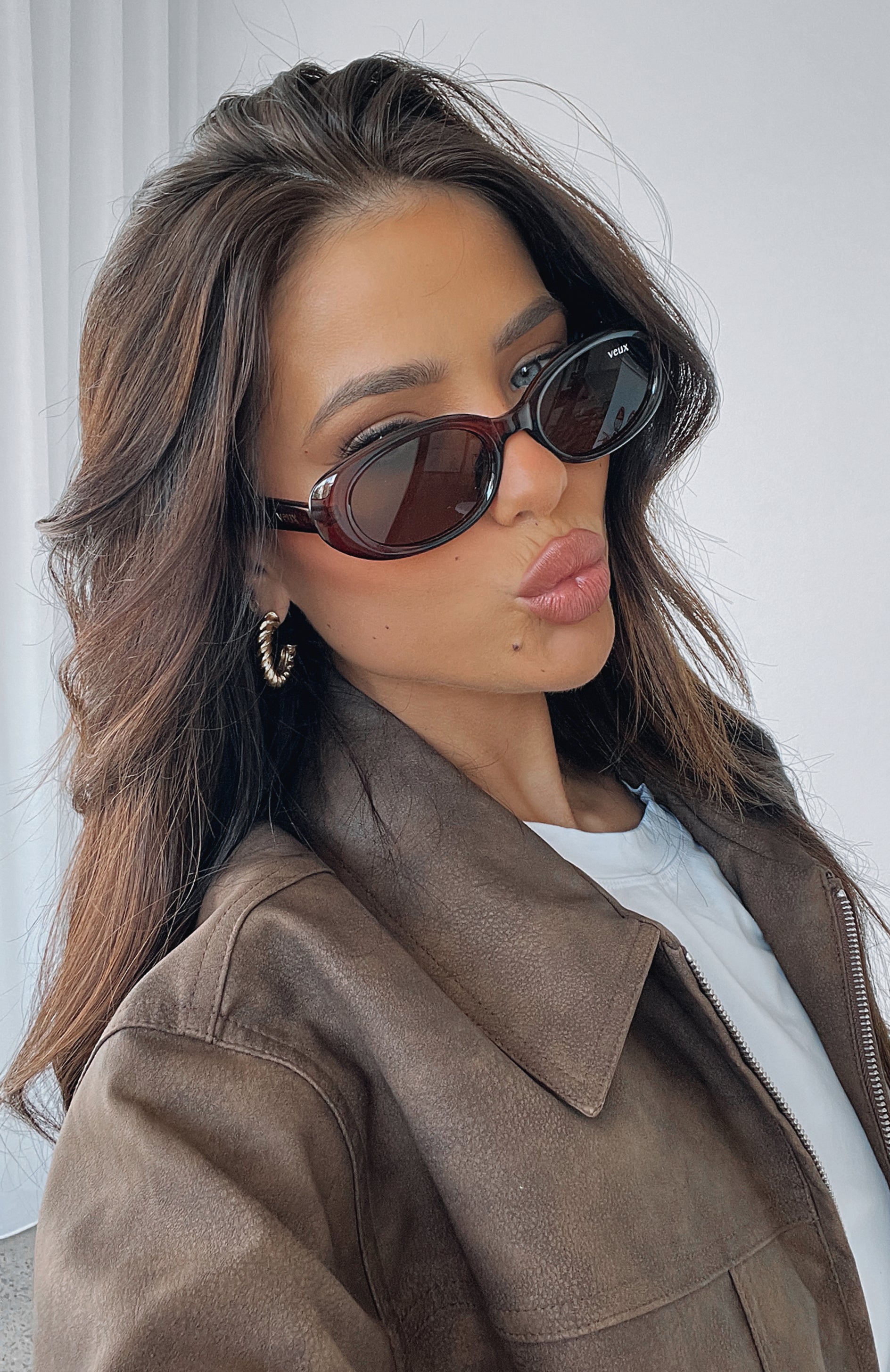 Olivia Premium Brown Sunglasses