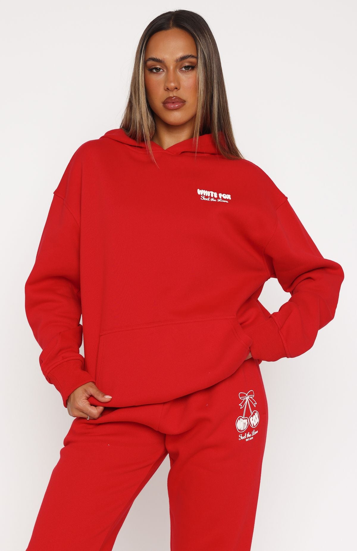 Ultimate Love Of My Life Oversized Hoodie - Premium Red