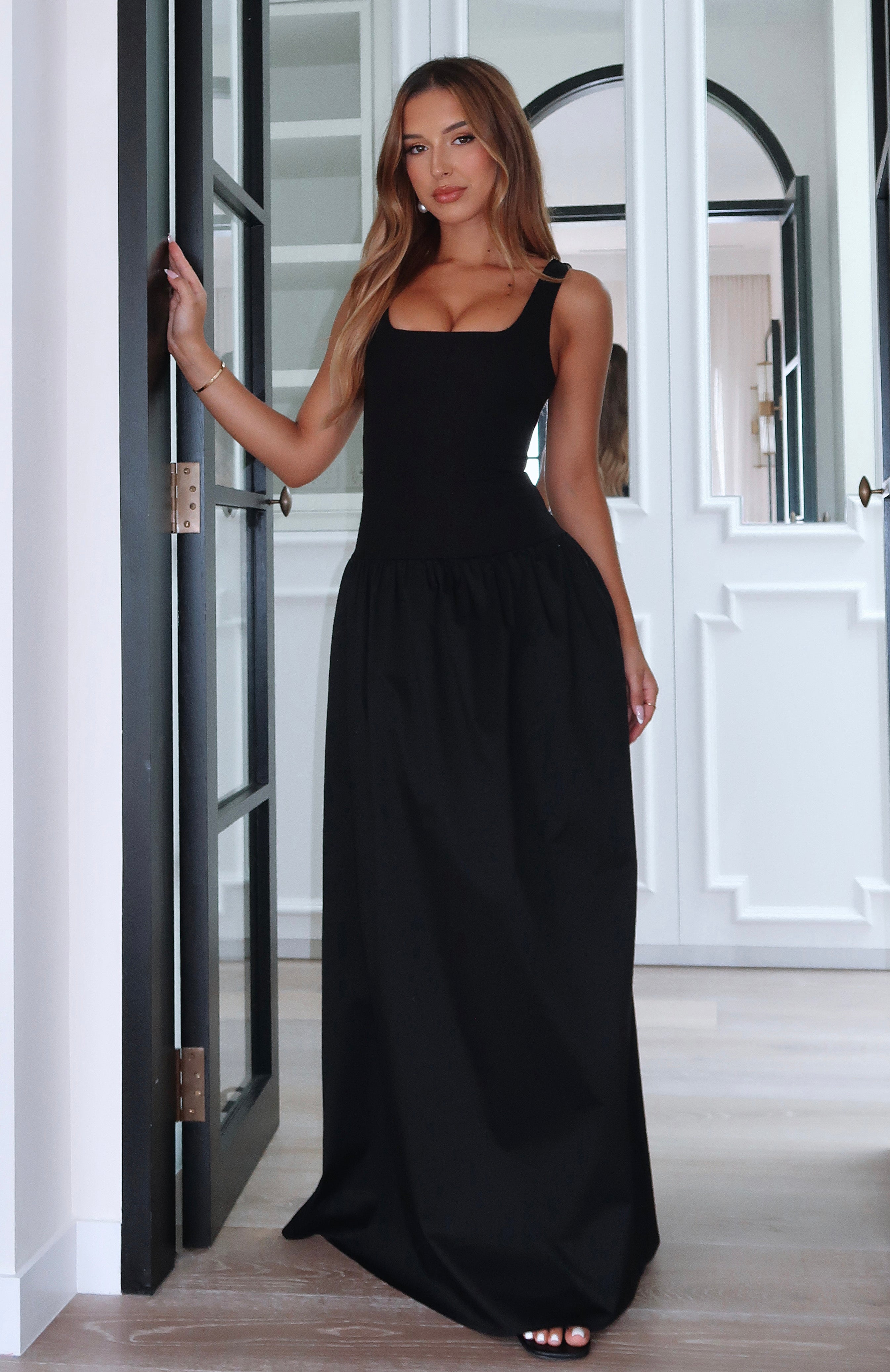 Ultimate Summer Delight Maxi Dress - Black | Premium Cotton Blend