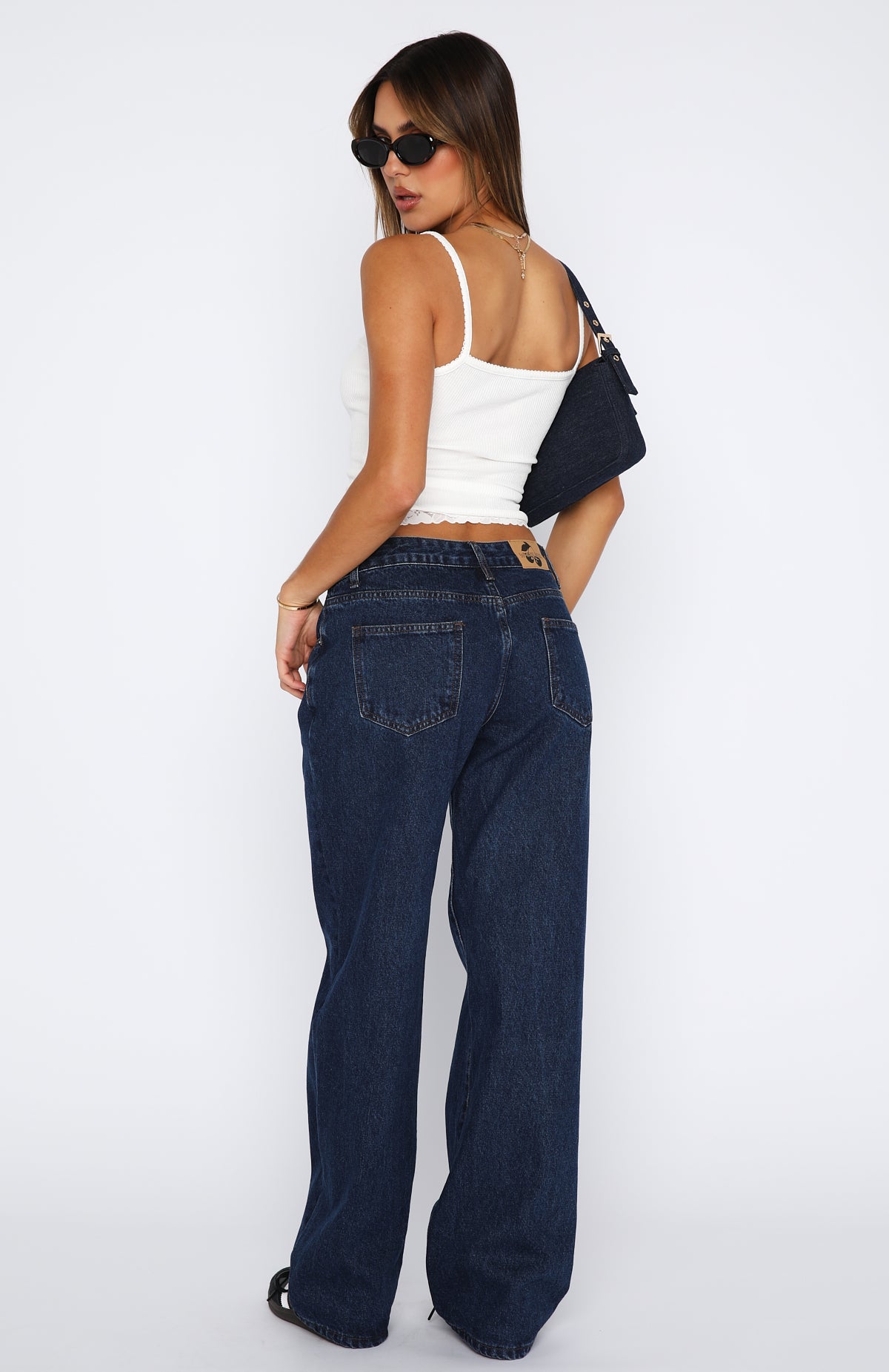 Ultimate Style Low Rise Wide Leg Jeans - Indigo Wash