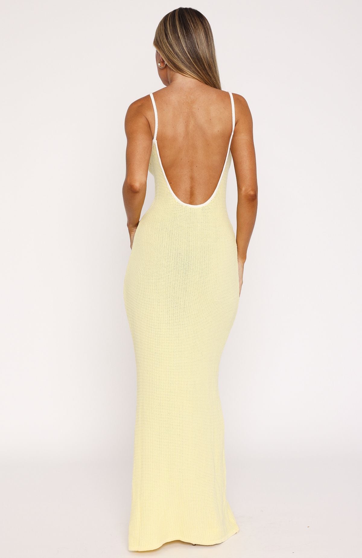 Premium Lemon Crochet Maxi Dress - Summer Elegance