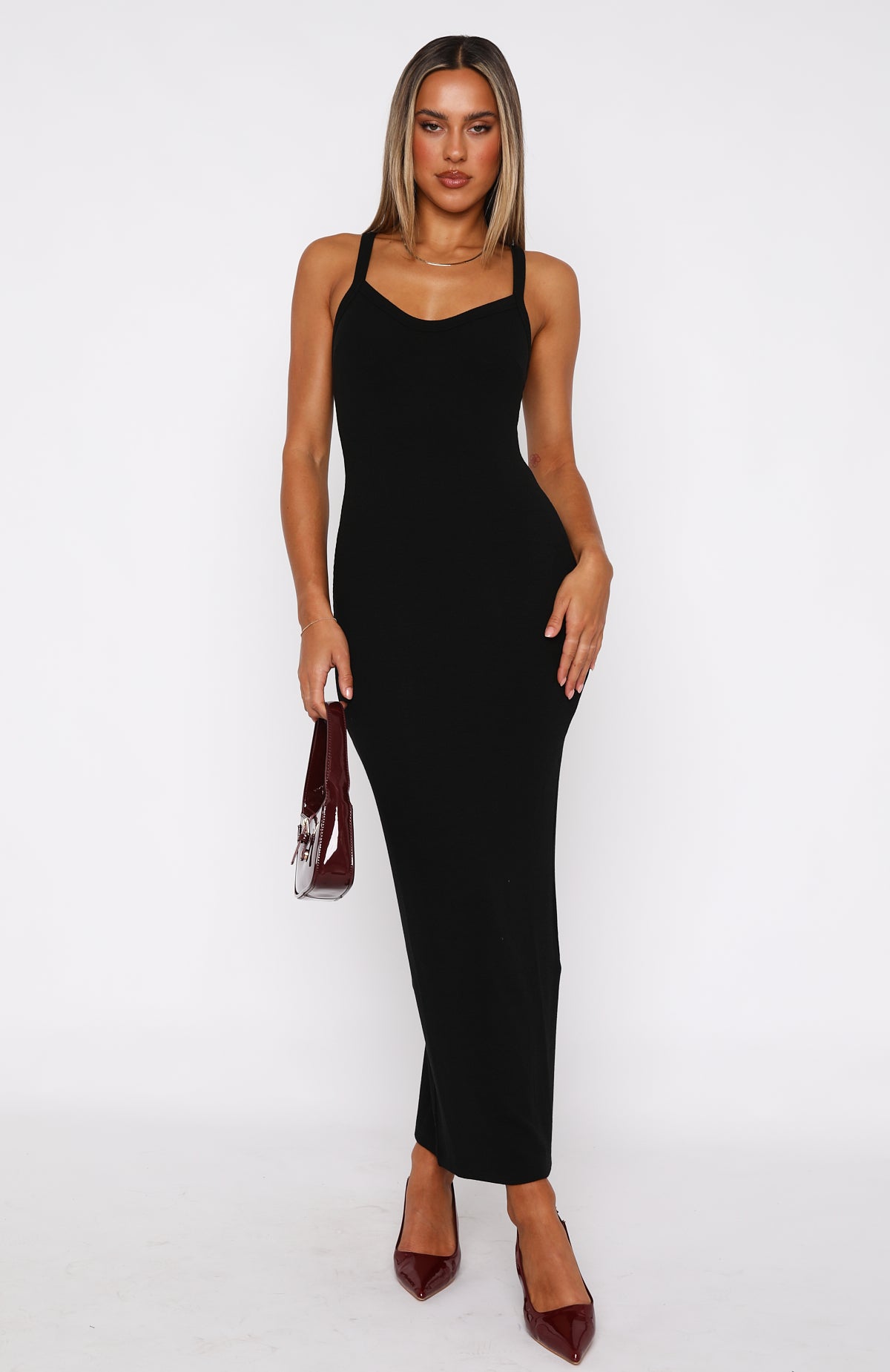 Ultimate Ribbed Maxi Dress - Sleek Black