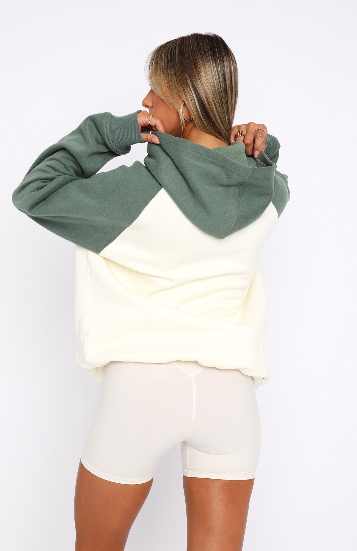 Ultimate Chill: Caught Up On It Oversized Hoodie - Cream