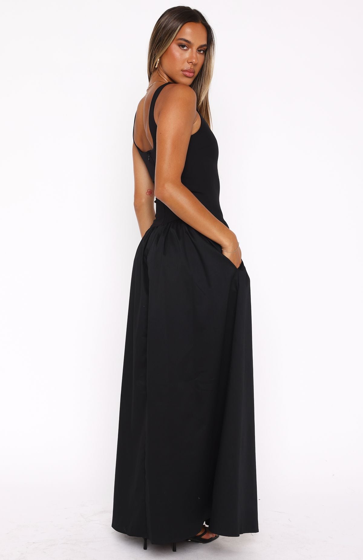 Ultimate Summer Delight Maxi Dress - Black | Premium Cotton Blend