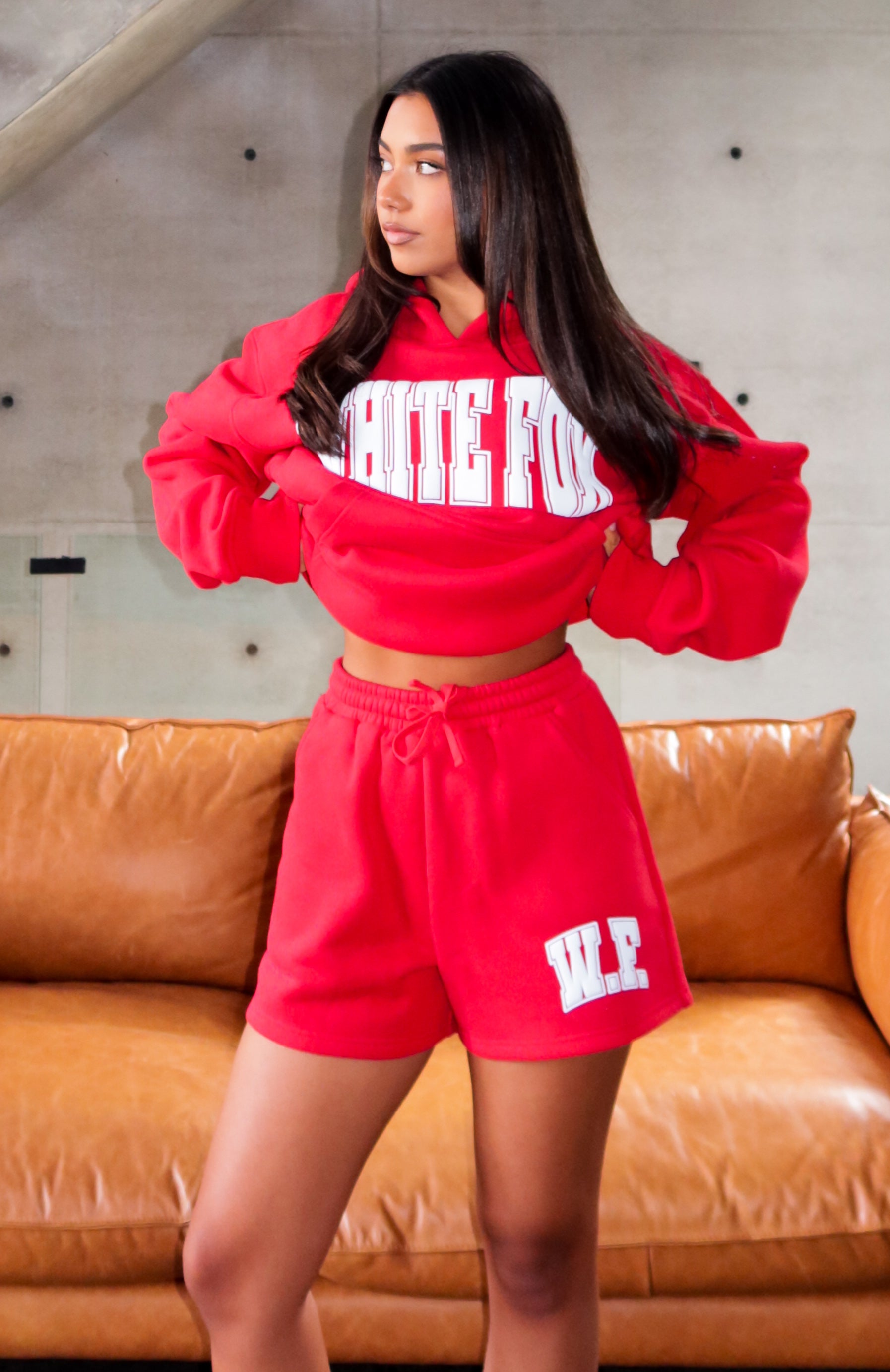 Premium Decade Classics Varsity Lounge Shorts - Ultimate Comfort in Red