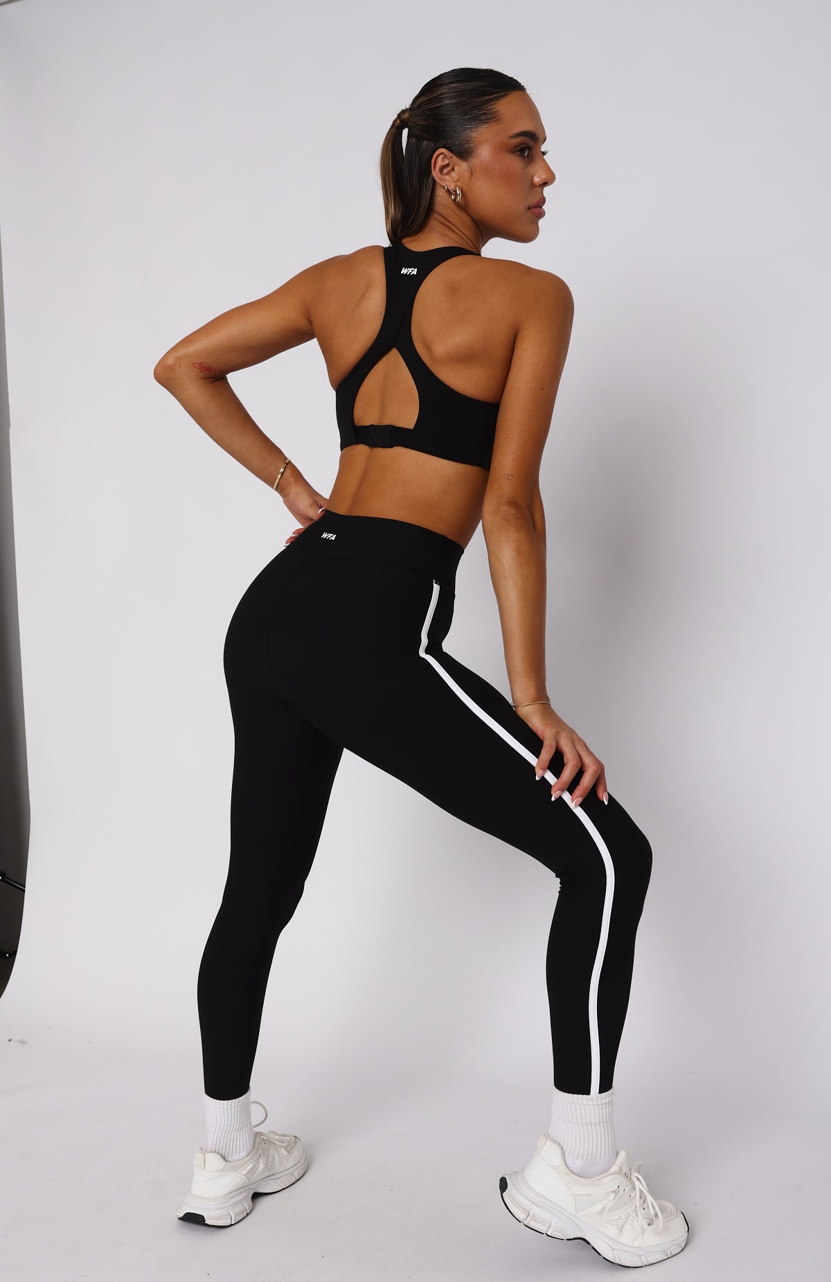 Ultimate Core Workout High Waisted Leggings - Black/White