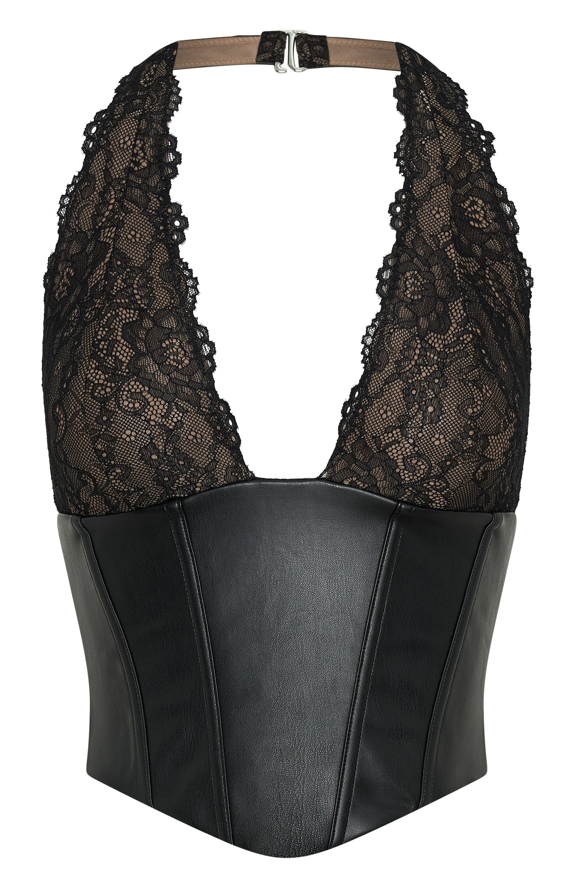 Ultimate Dreams & Delights Black PU Bustier