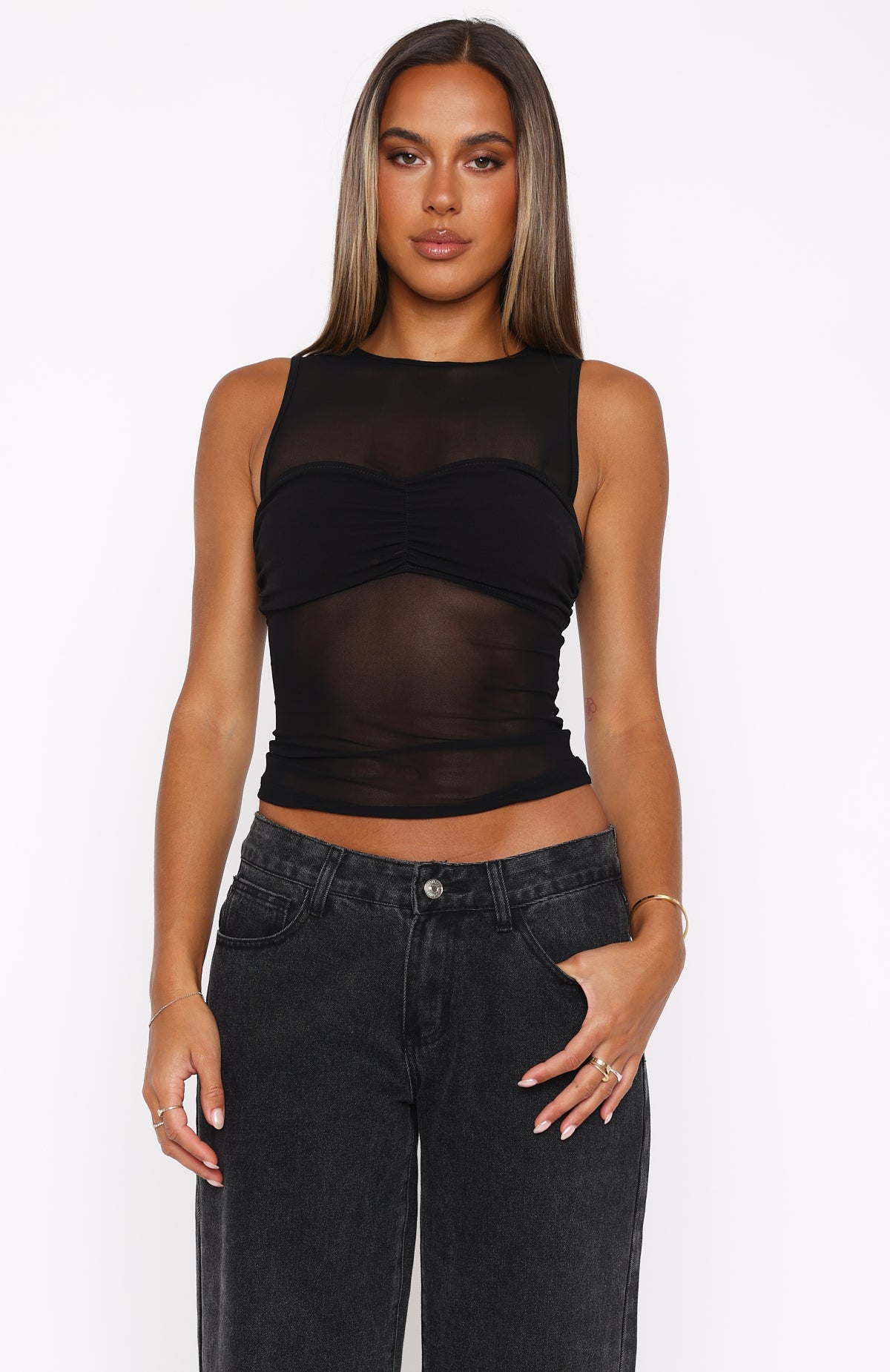 Ultimate No Judgement Crop Top - Black