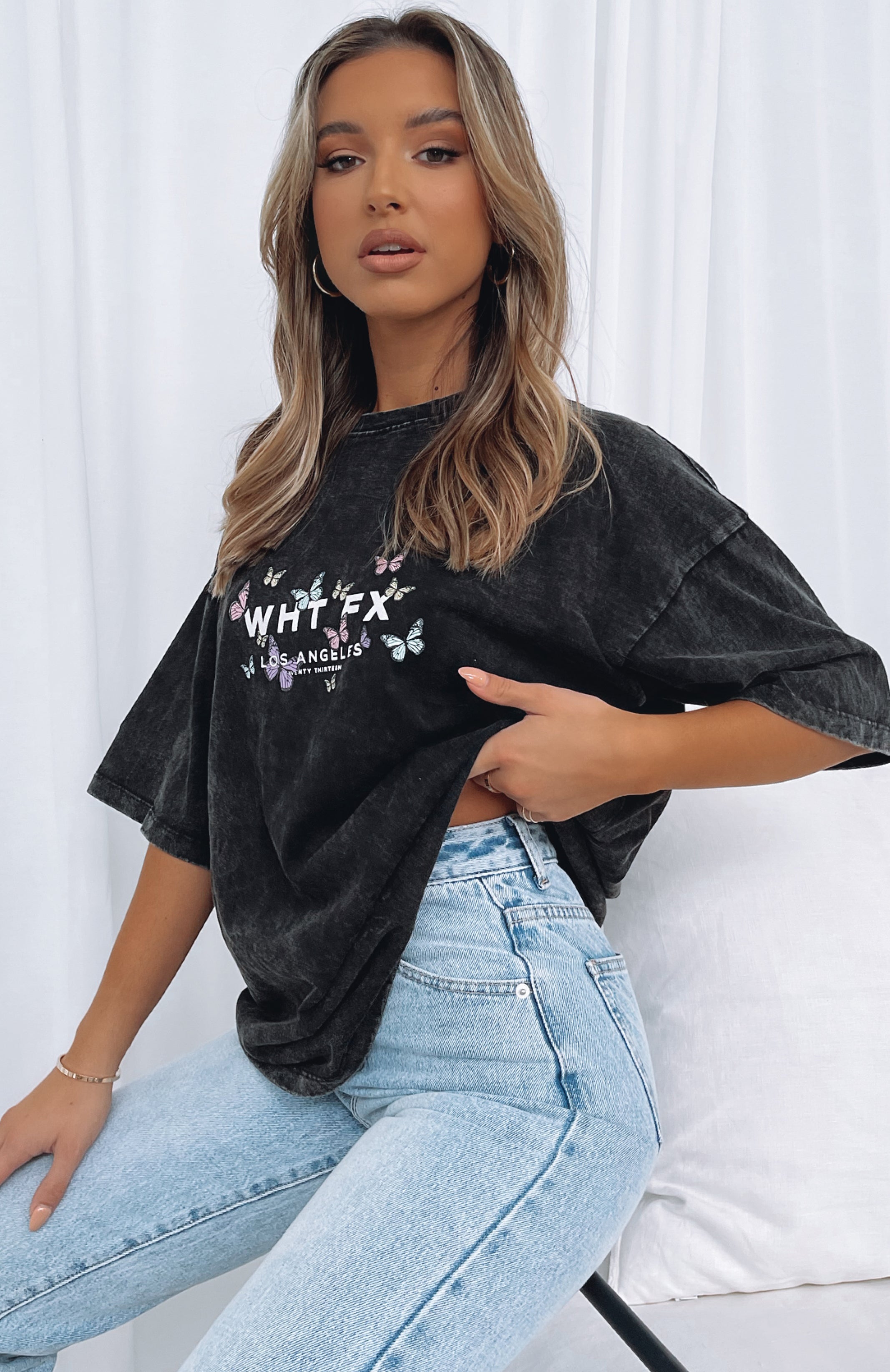 Premium Dare To Dream Oversized Tee - Acid Black