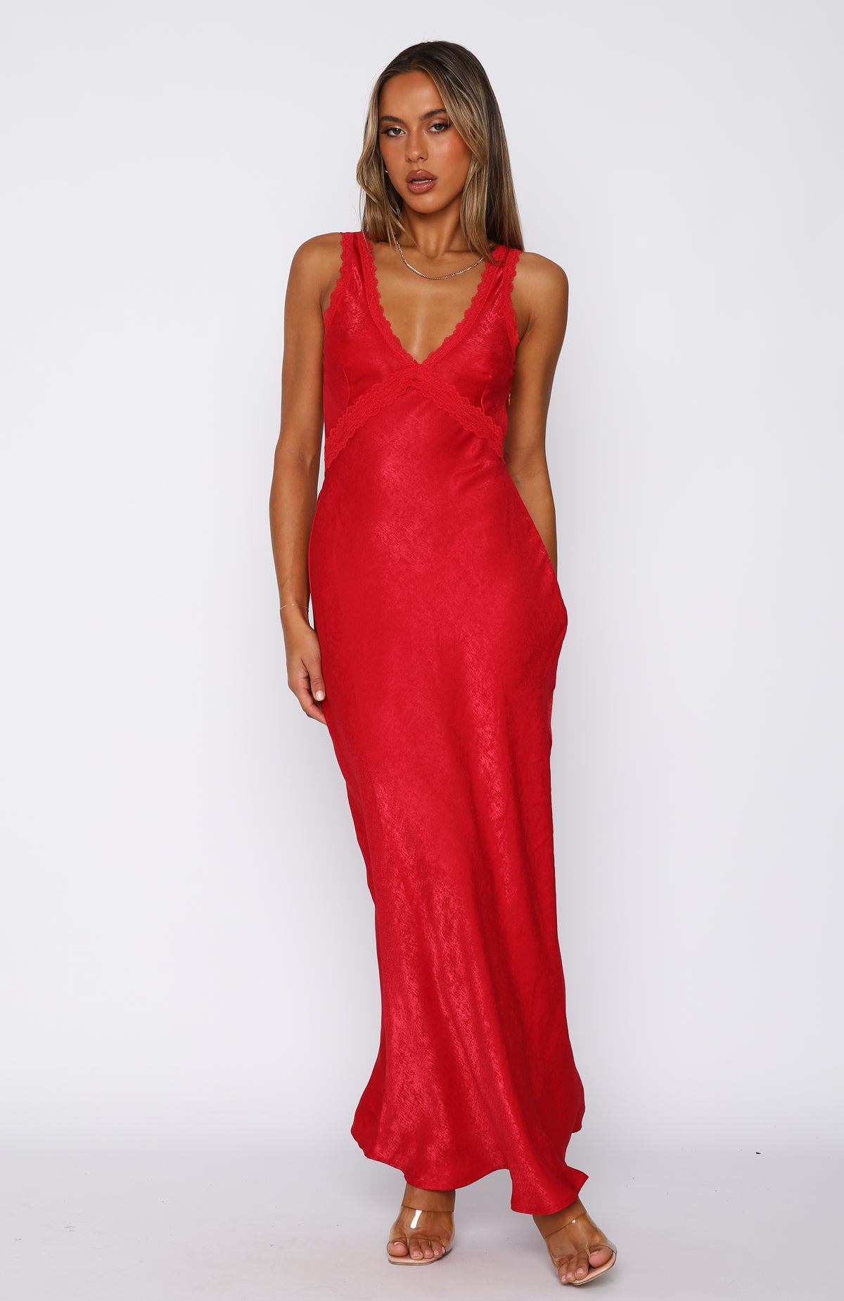 Premium Cherry Maxi Dress - Ultimate Event Ready Elegance