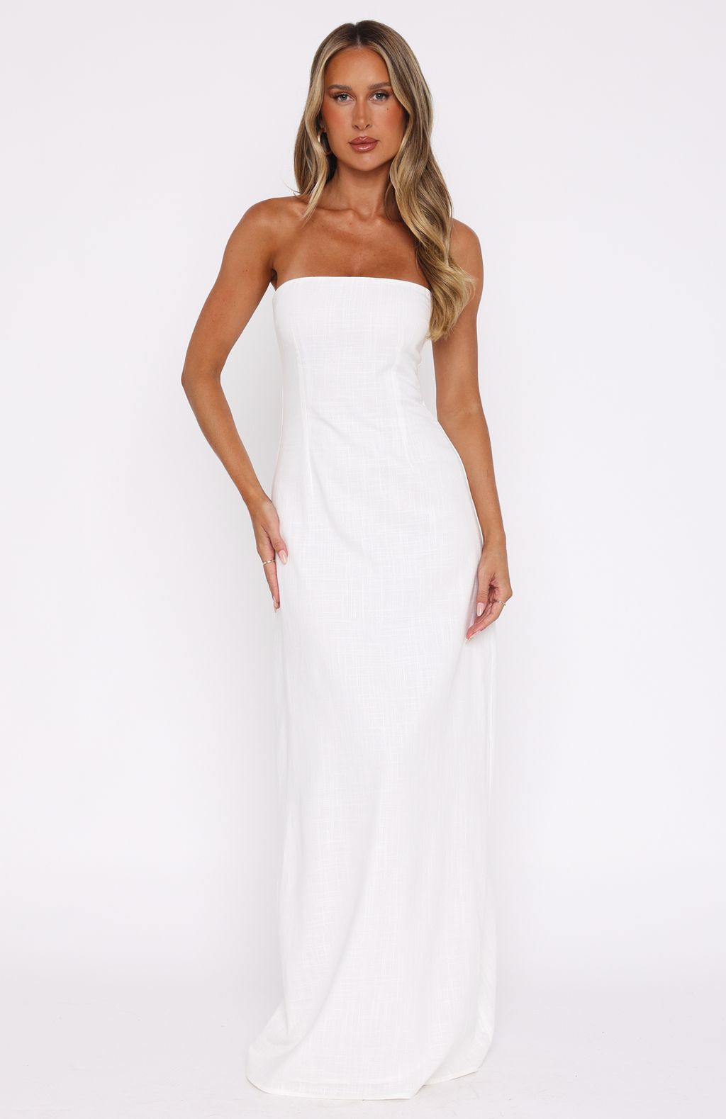 Ultimate Love In The Air Strapless Maxi Dress - White