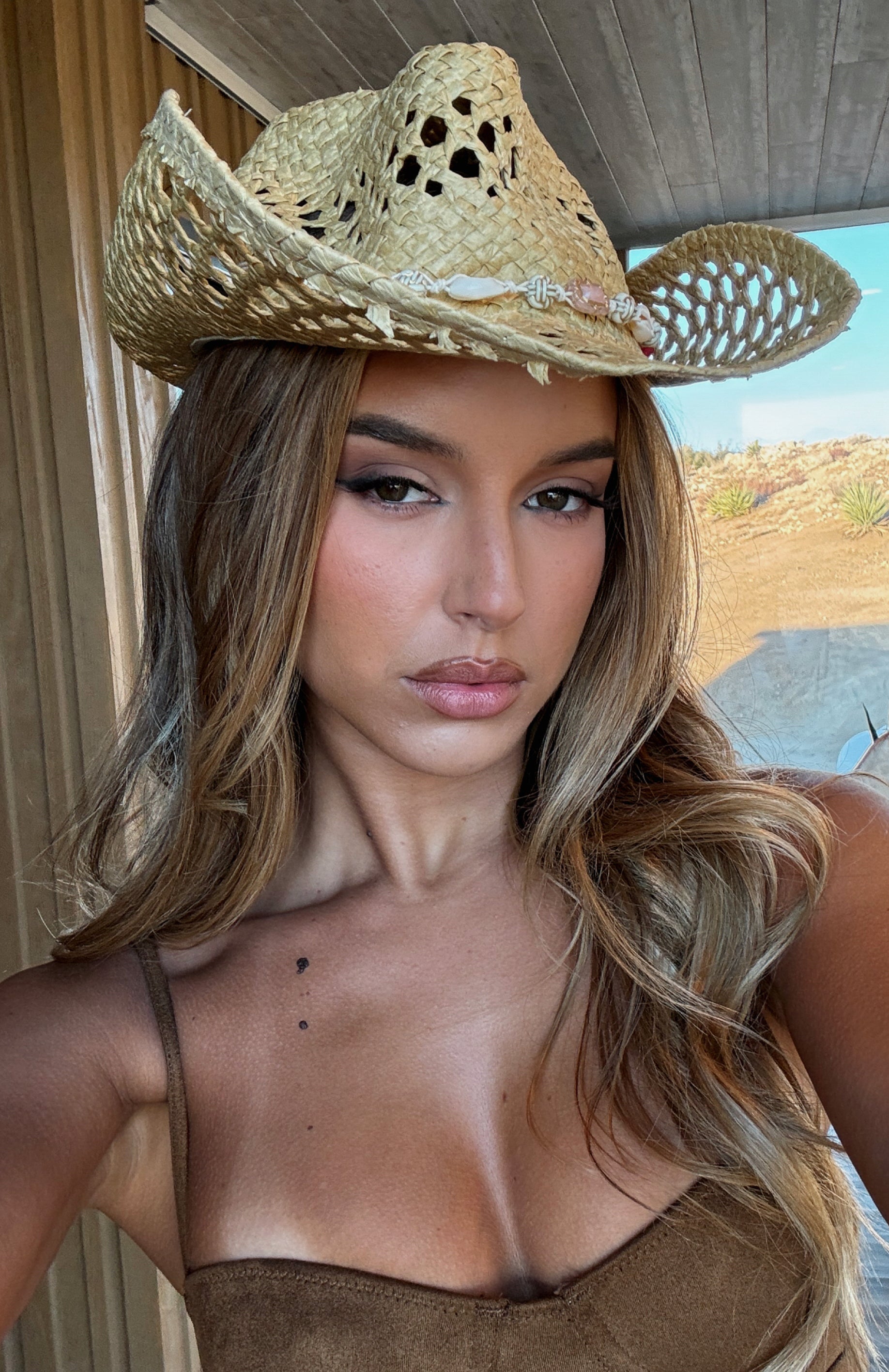 Premium Tess Cowboy Hat in Oat - Festival Essential