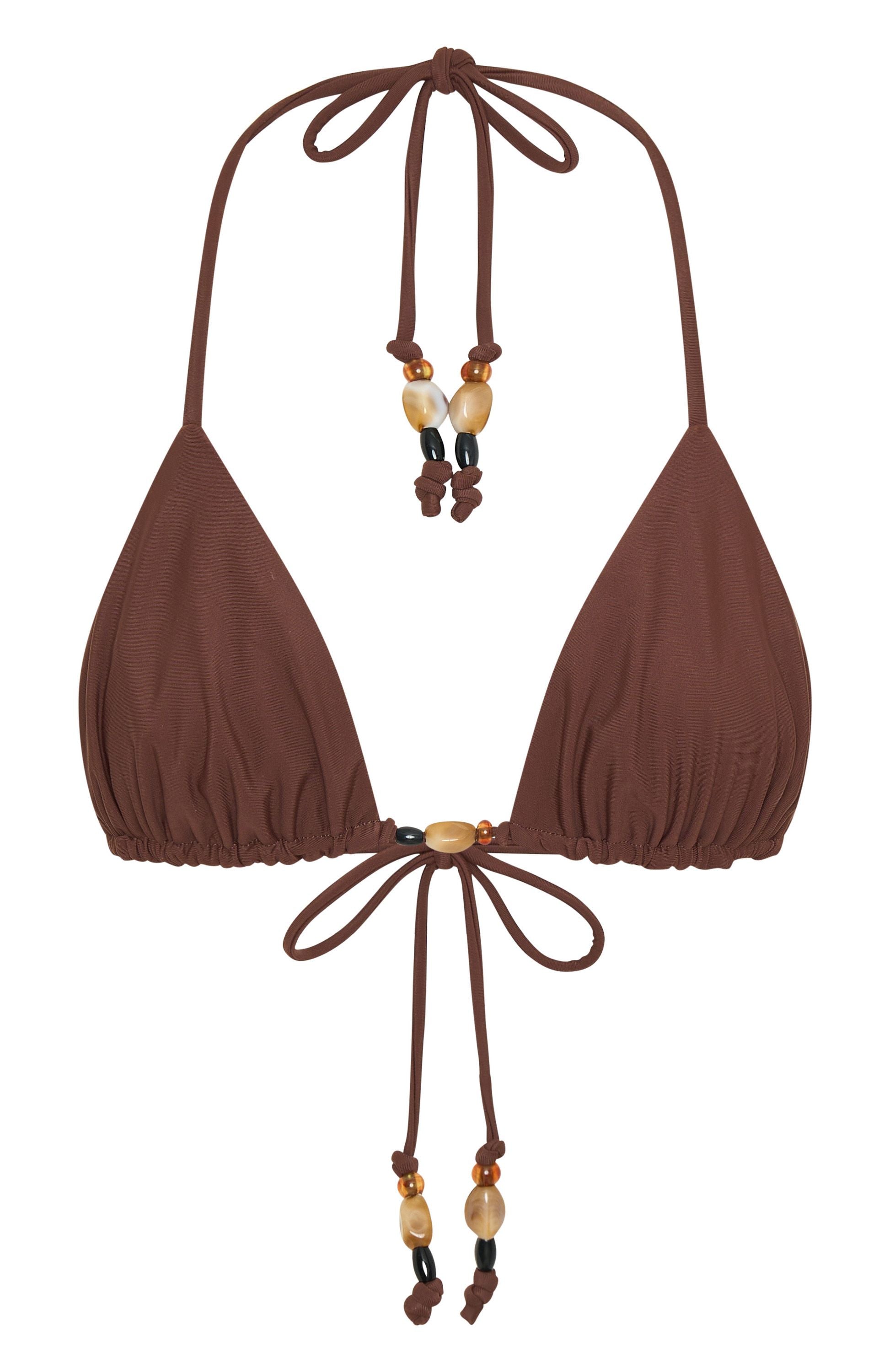 Premium Summer Anthem Bikini Top in Chocolate - Ultimate Comfort & Style