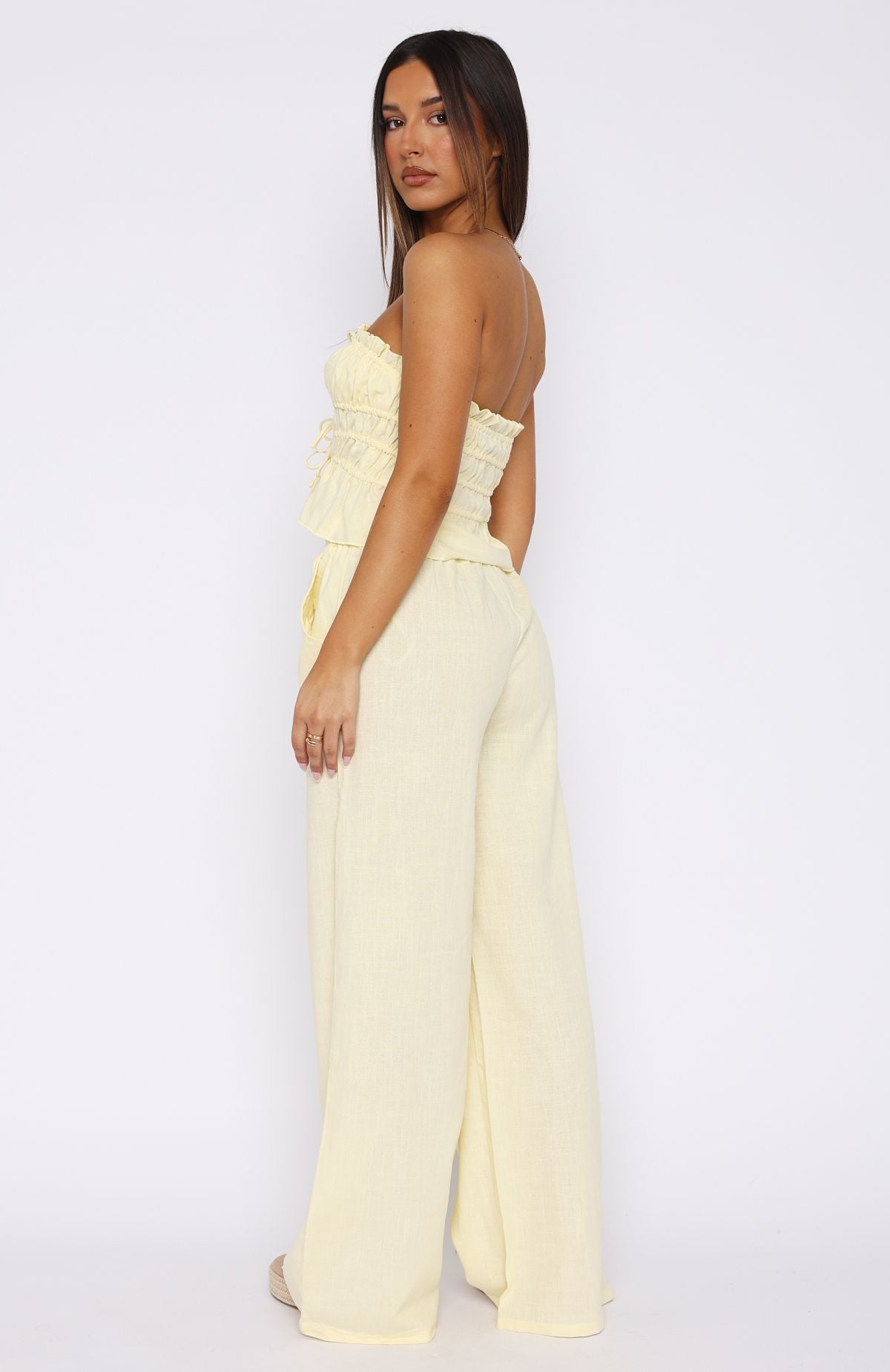 Premium Secret Society Lemon Linen Pants