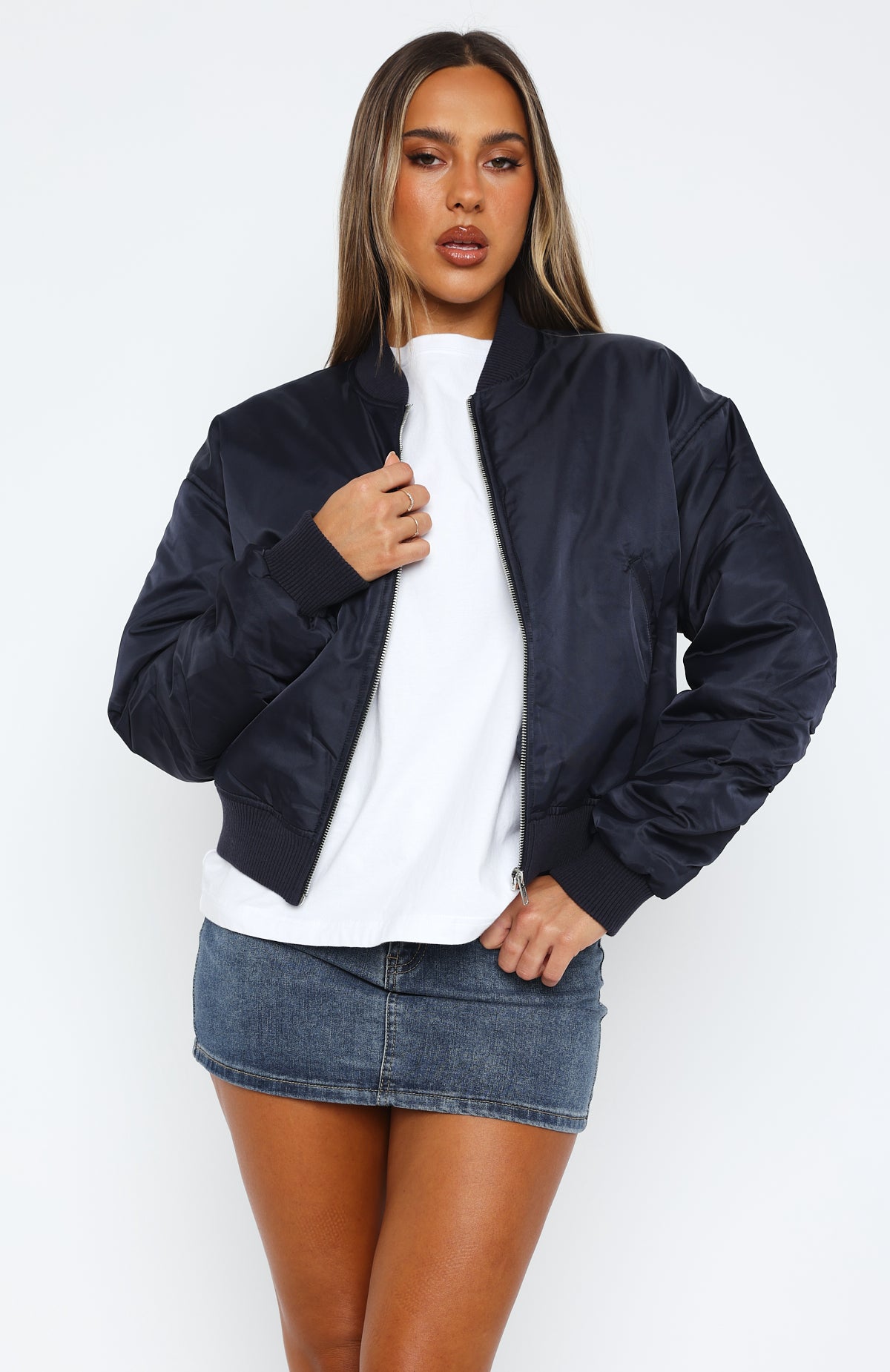 Premium Navy Bomber Jacket - Ultimate Comfort & Style