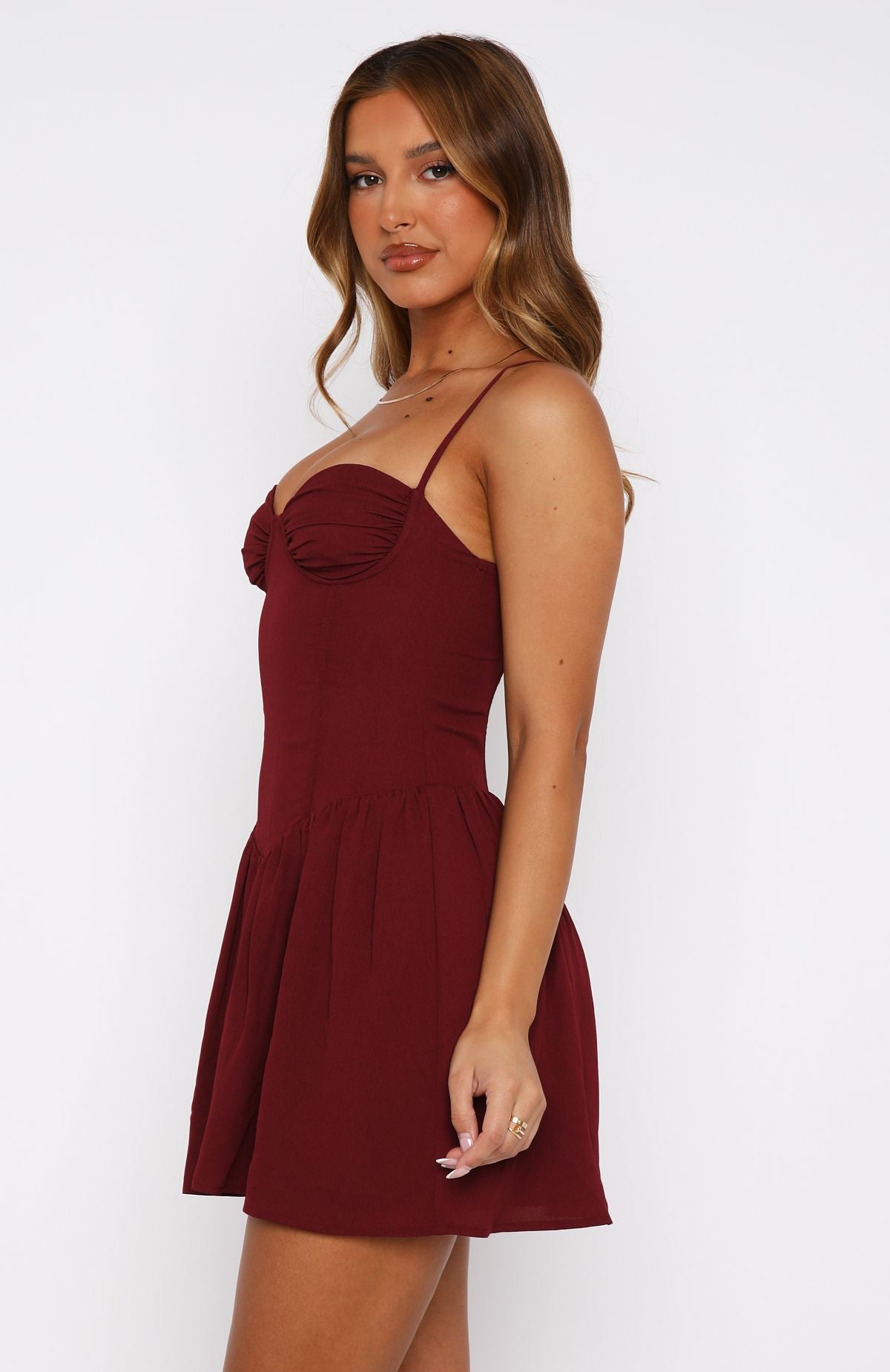 Ultimate Date Night Mini Dress - Wine