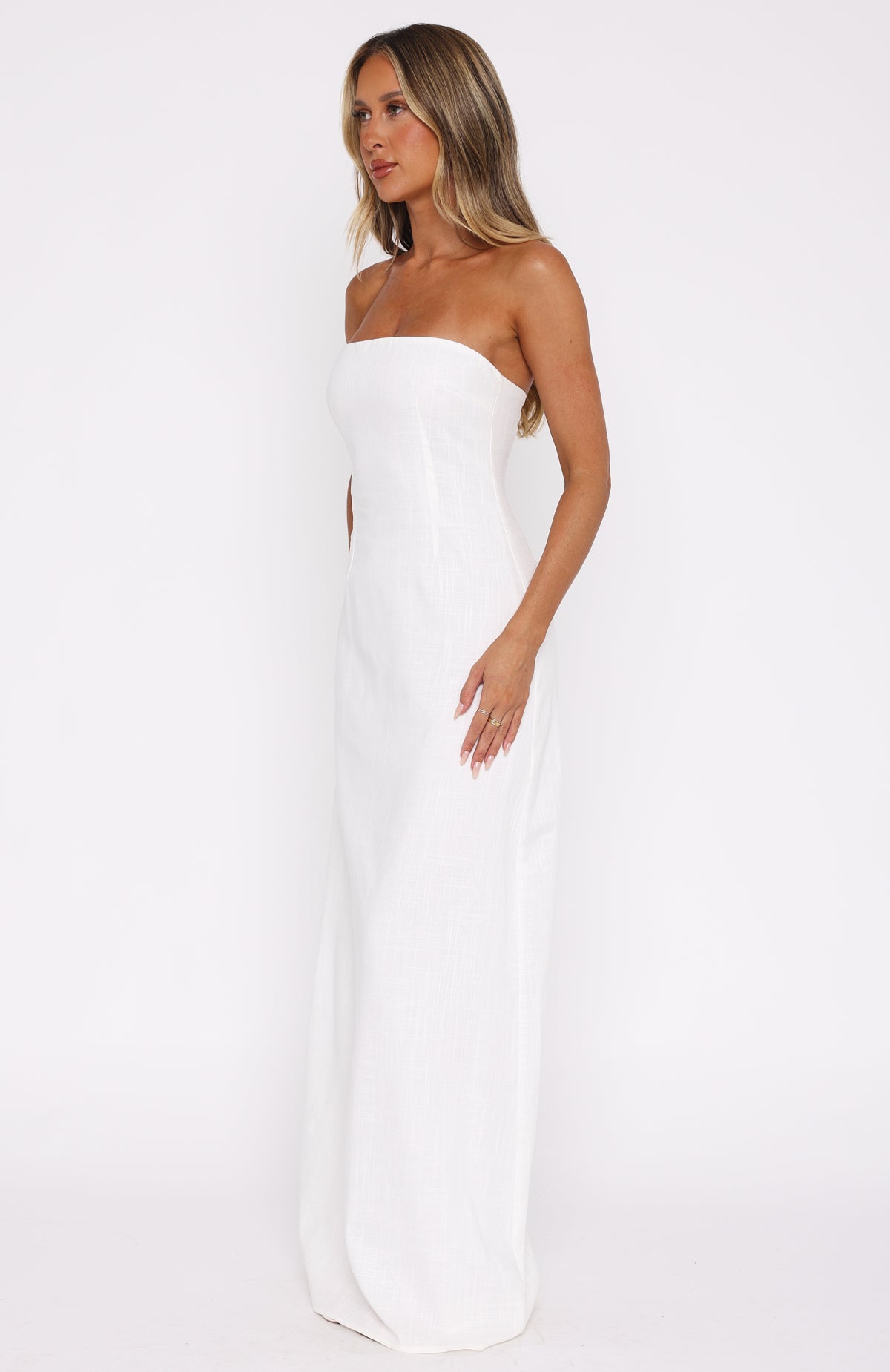 Ultimate Love In The Air Strapless Maxi Dress - White