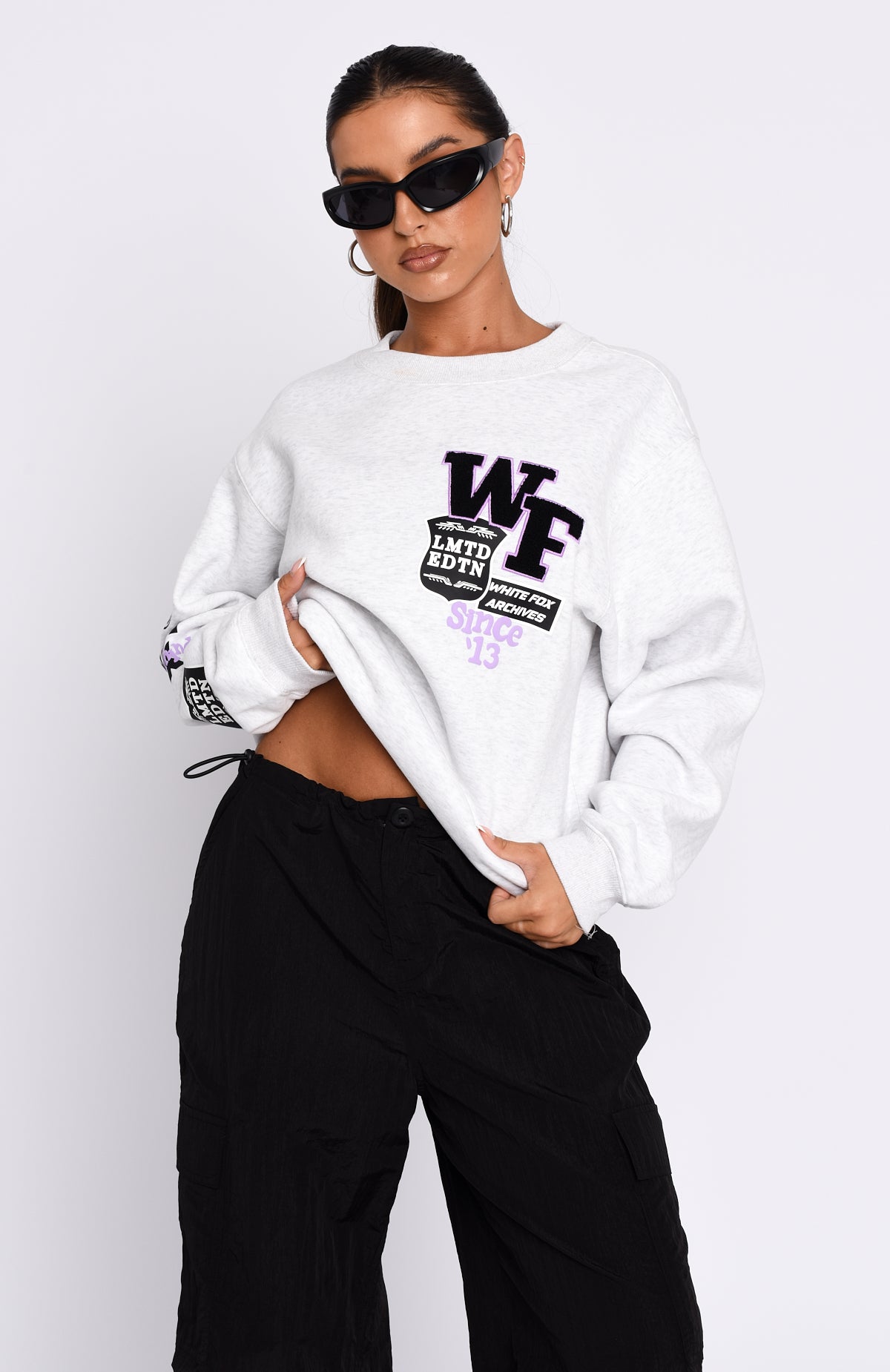 Premium Vintage Oversized Sweater - Grey Marle