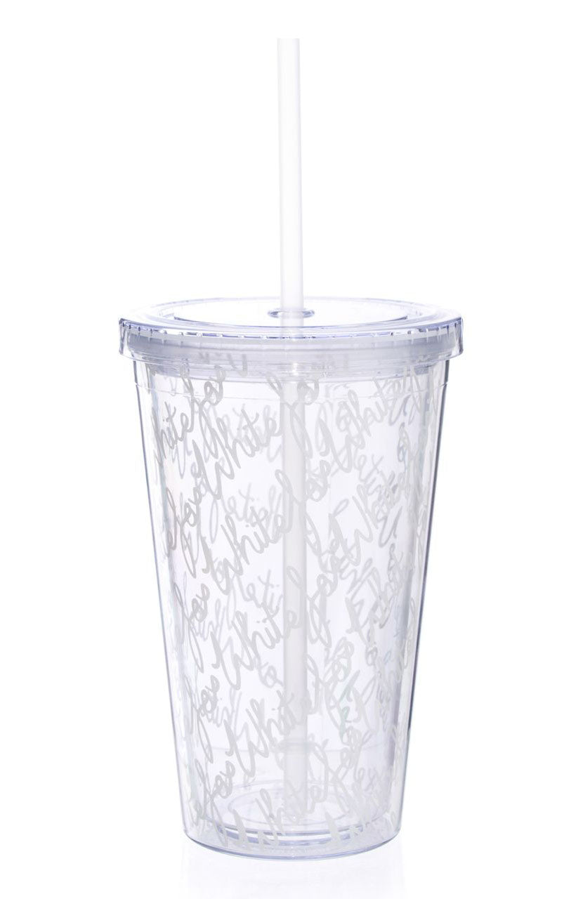 Premium Drink It Up Tumbler - Clear/White Design