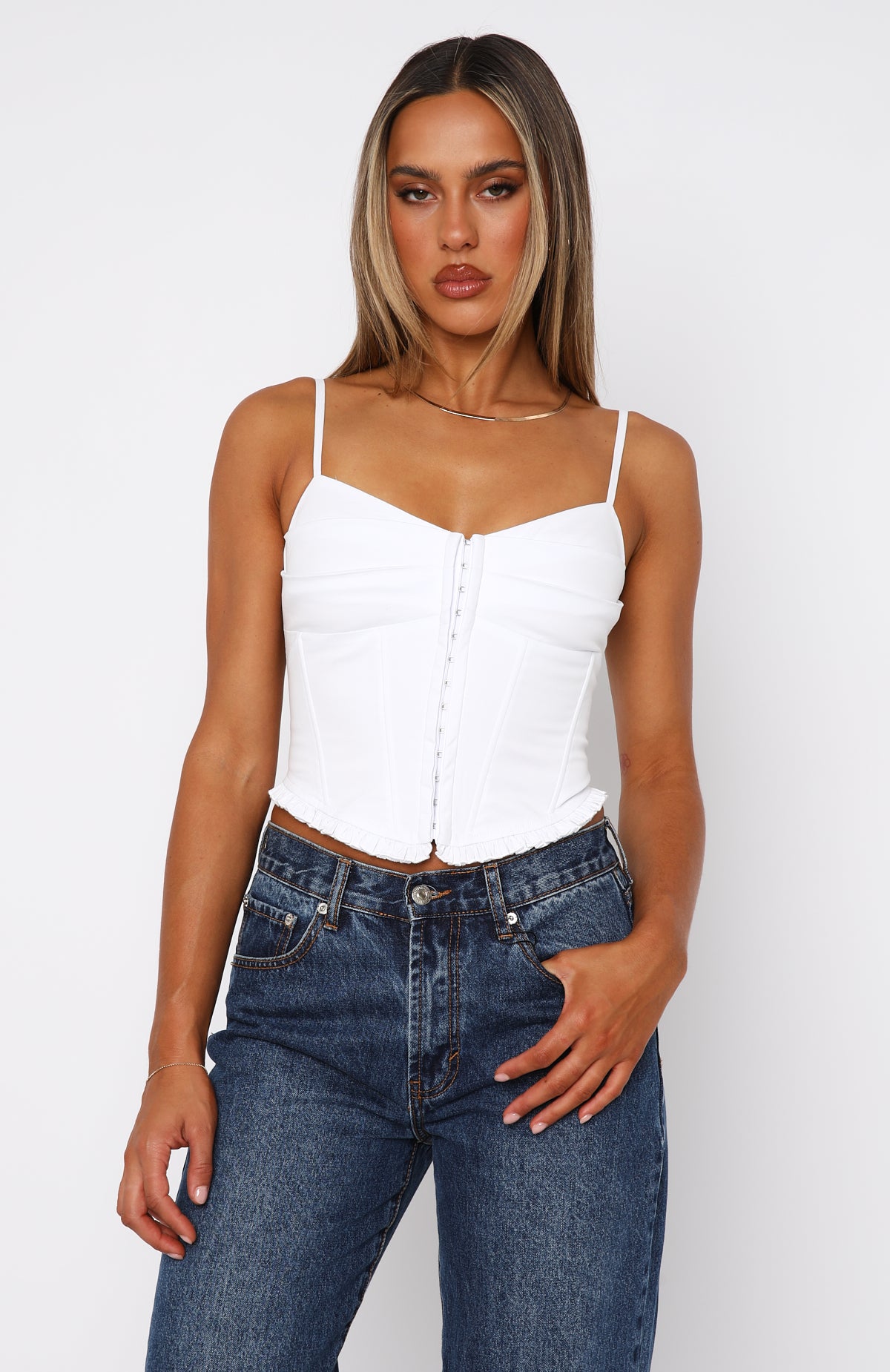 Ultimate Glam Striking Out Bustier White