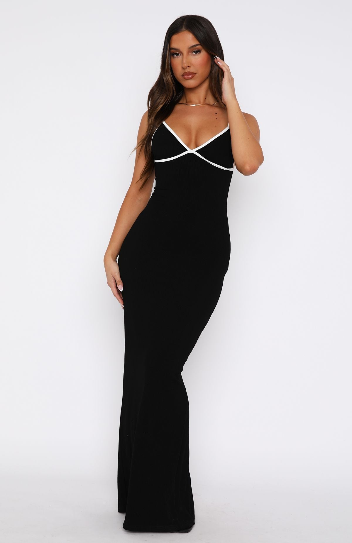 Premium Ribbed Maxi Dress - Ultimate Black Elegance