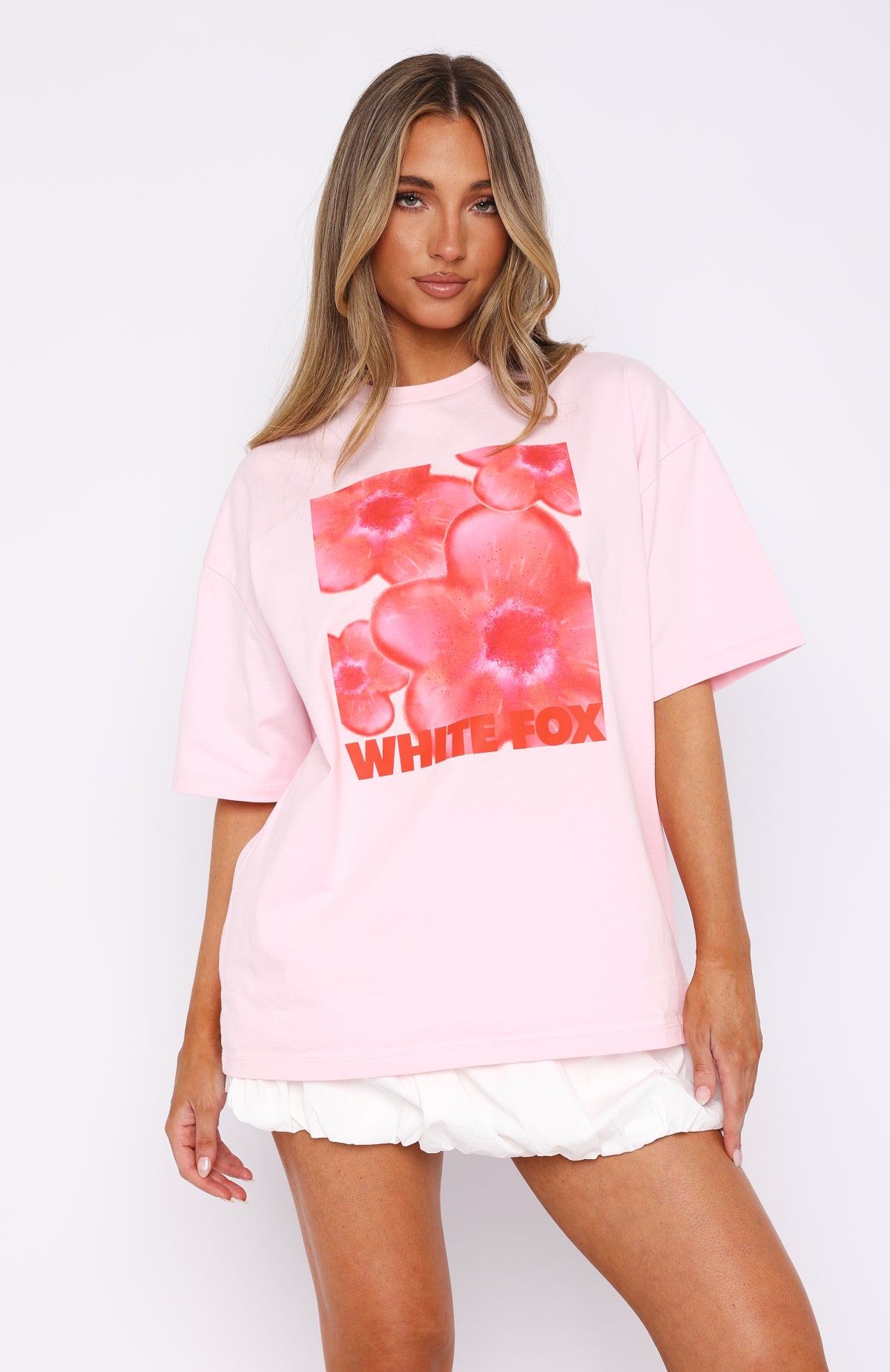 Premium Bloom For You Oversized Tee - Soft Pink