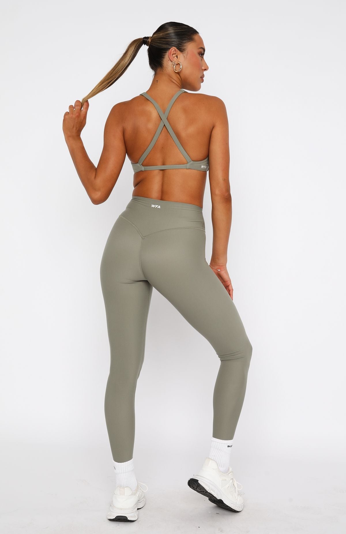 Premium Go Getter High Waisted Leggings - Olive Green