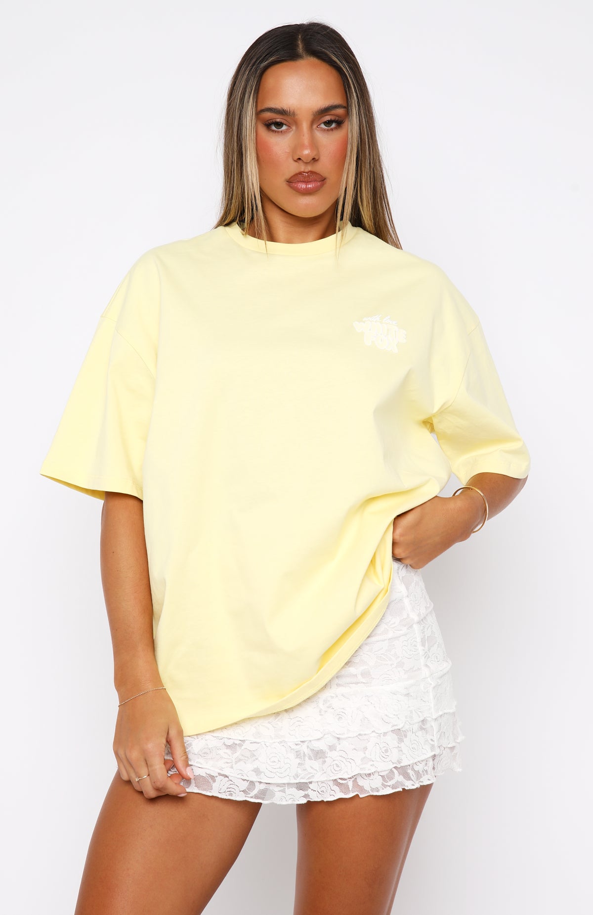 Ultimate Comfort: With Love Always Oversized Tee in Lemon