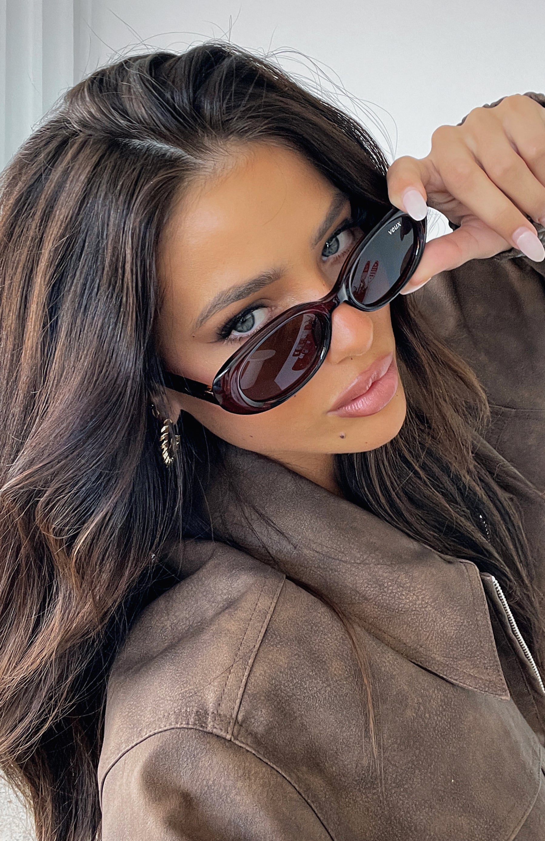 Olivia Premium Brown Sunglasses