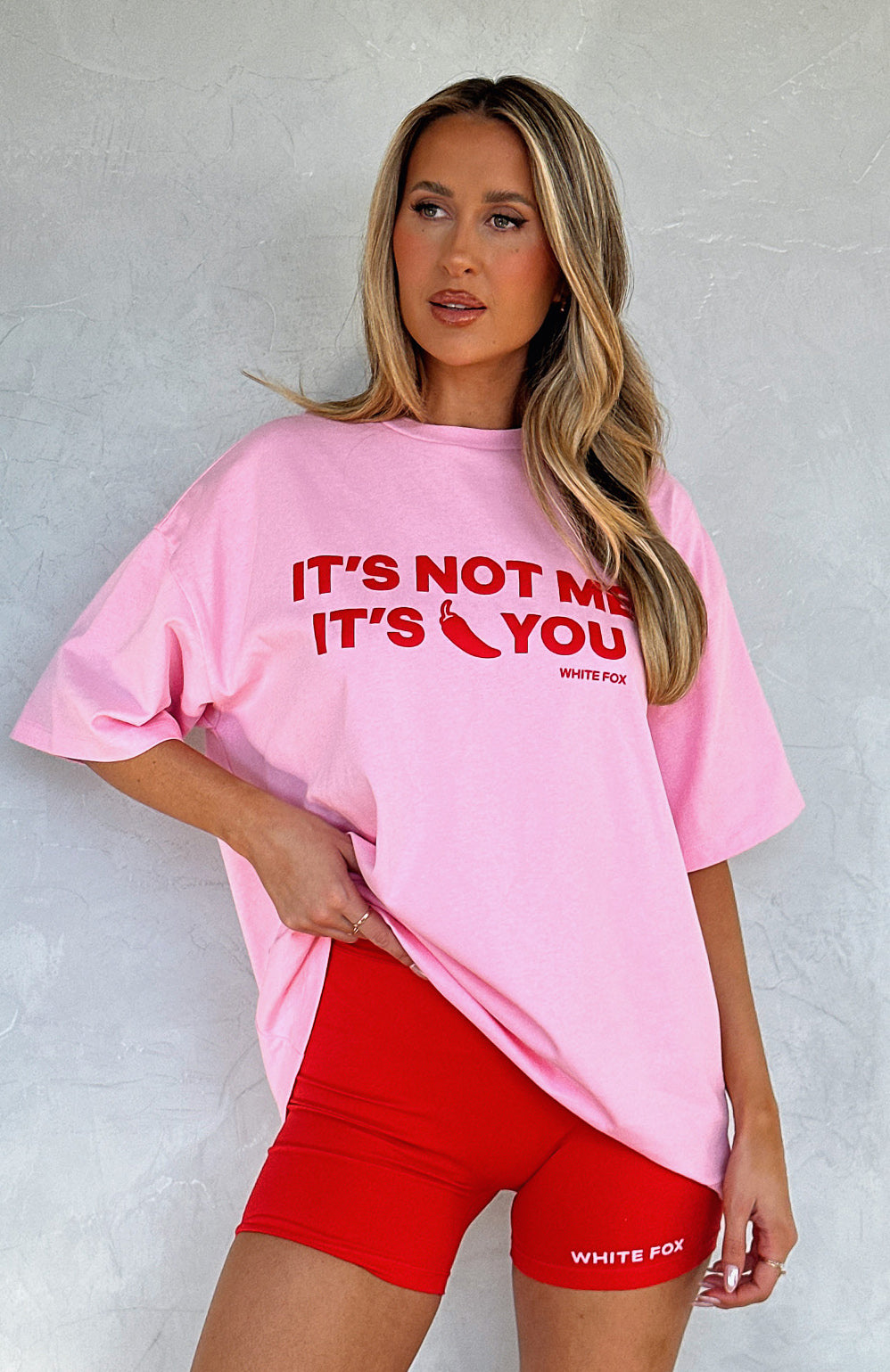 Ultimate Oversized Graphic Tee - 'It's Not Me It's You' in Pink