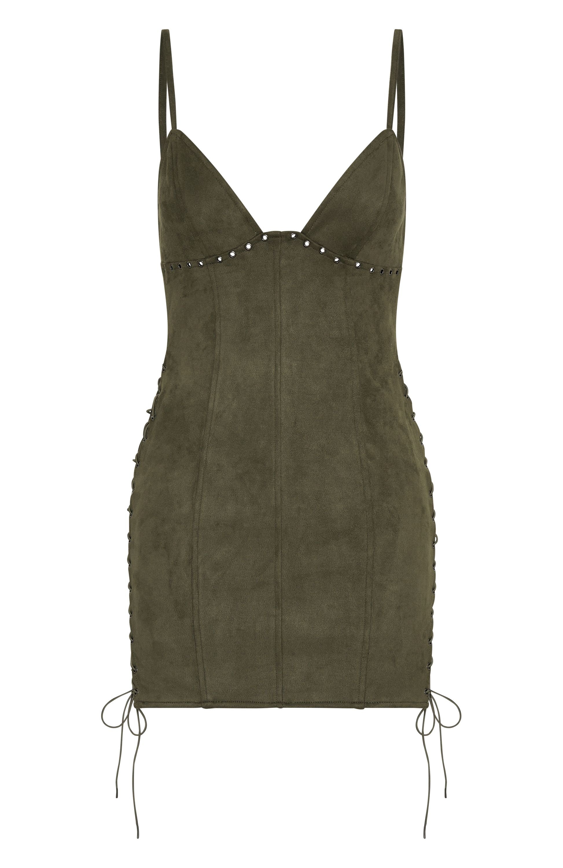 Ultimate Suede Mini Dress - Cactus Style