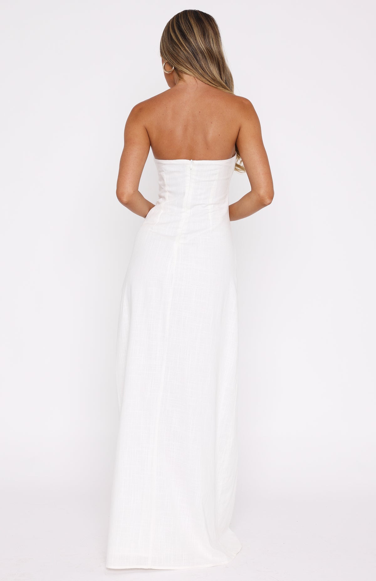 Ultimate Love In The Air Strapless Maxi Dress - White