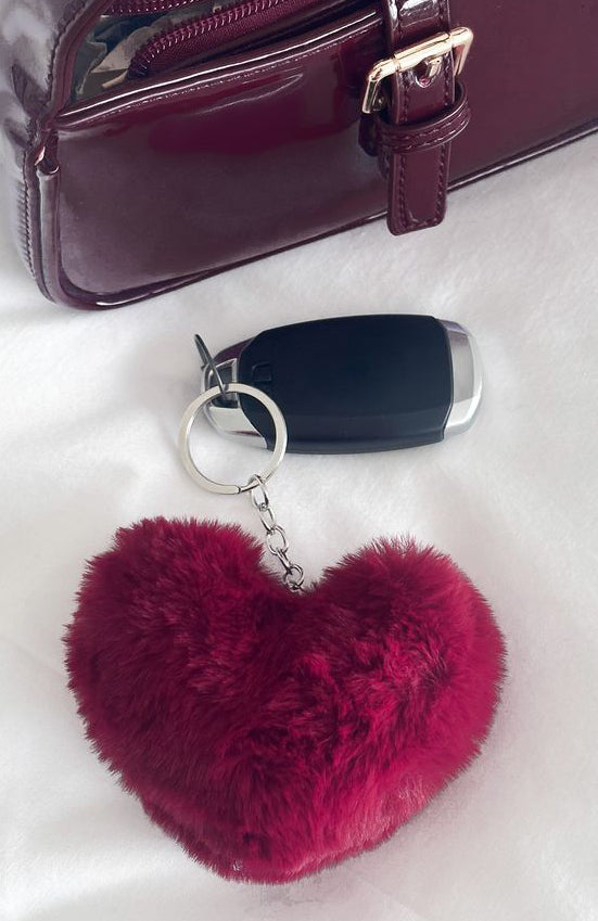 Premium Jaxon Heart Key Ring - Deep Red Charm