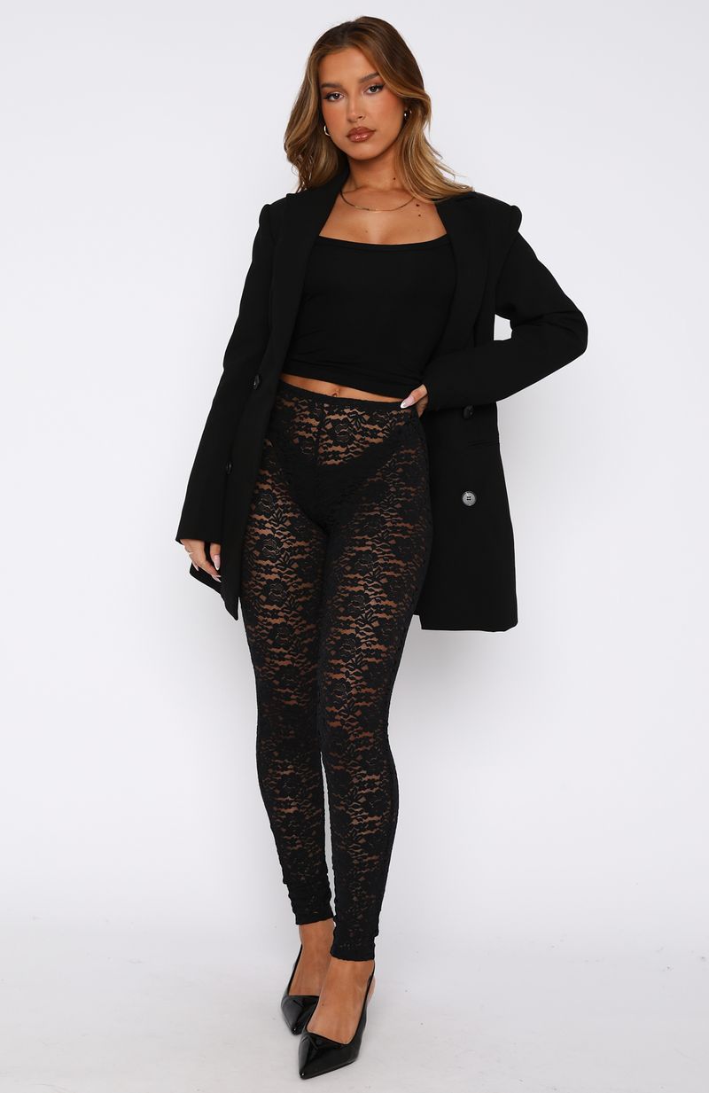 Ultimate Lace Elegance Pants - Black