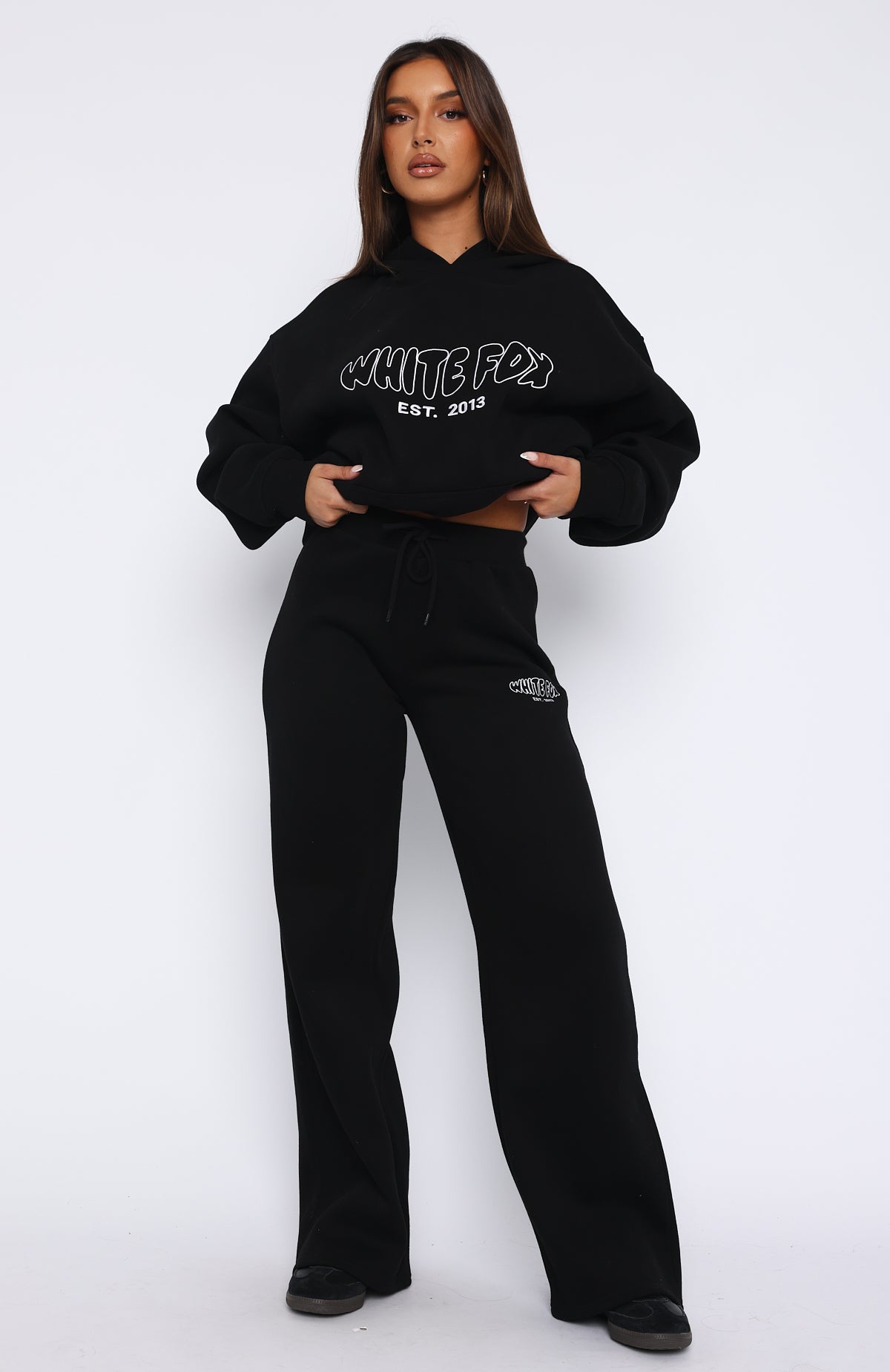 Premium Missed Flights Wide Leg Sweatpants - Ultimate Comfort in Black