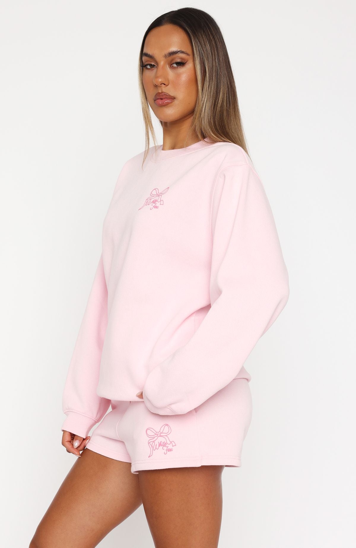 Premium Love You Forever Oversized Sweater - Soft Pink