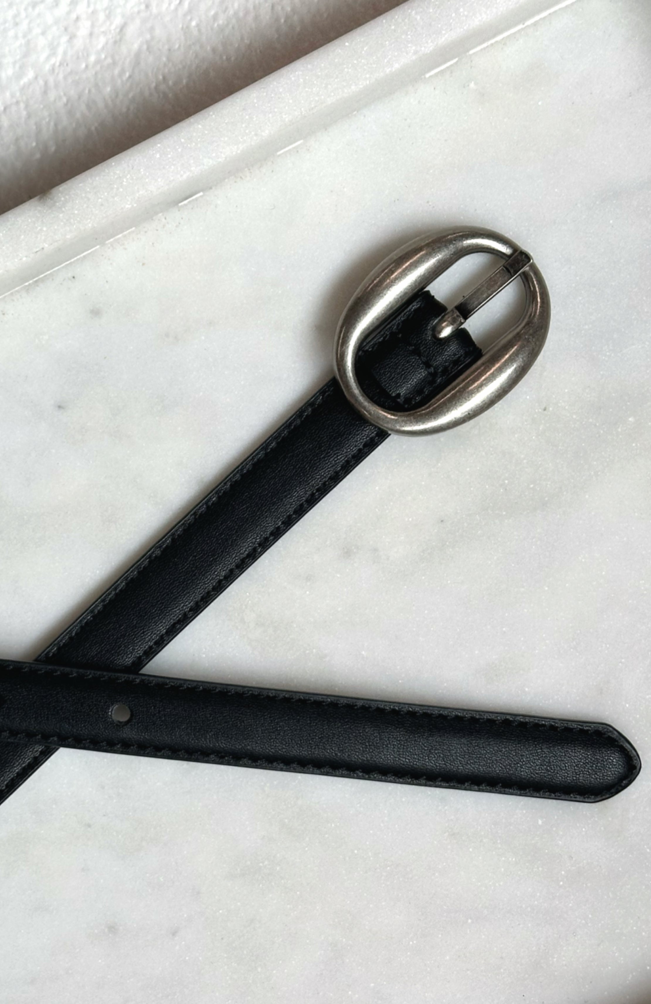 Premium Ron Belt - Black & Vintage Silver Edition