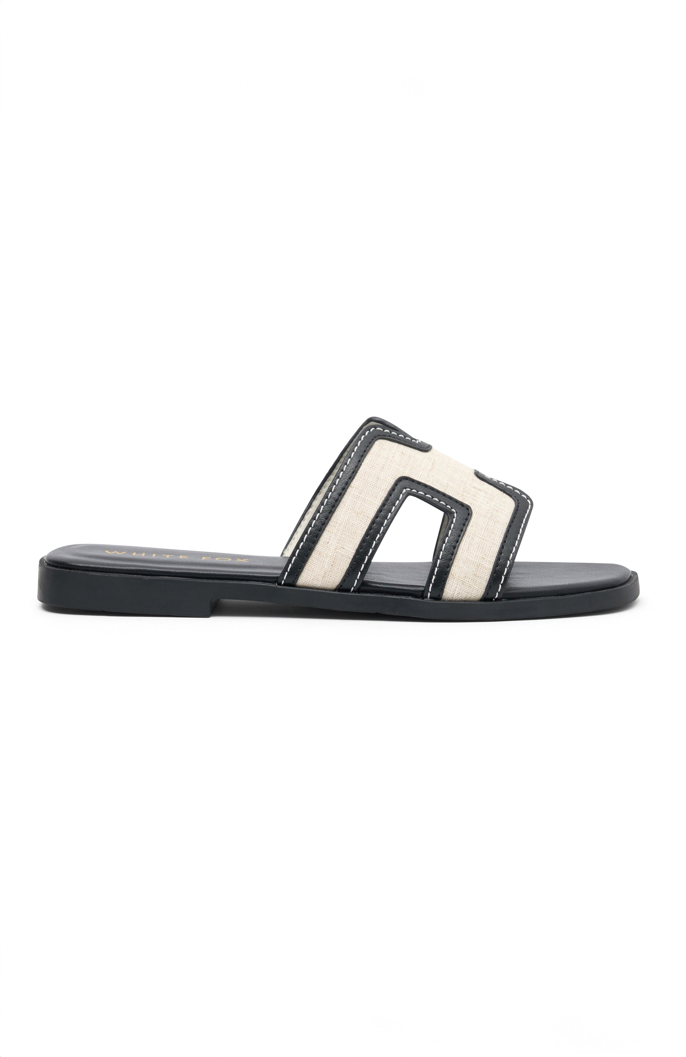 Sophia Premium Canvas Sandals - Black/Natural | Ultimate Comfort & Style