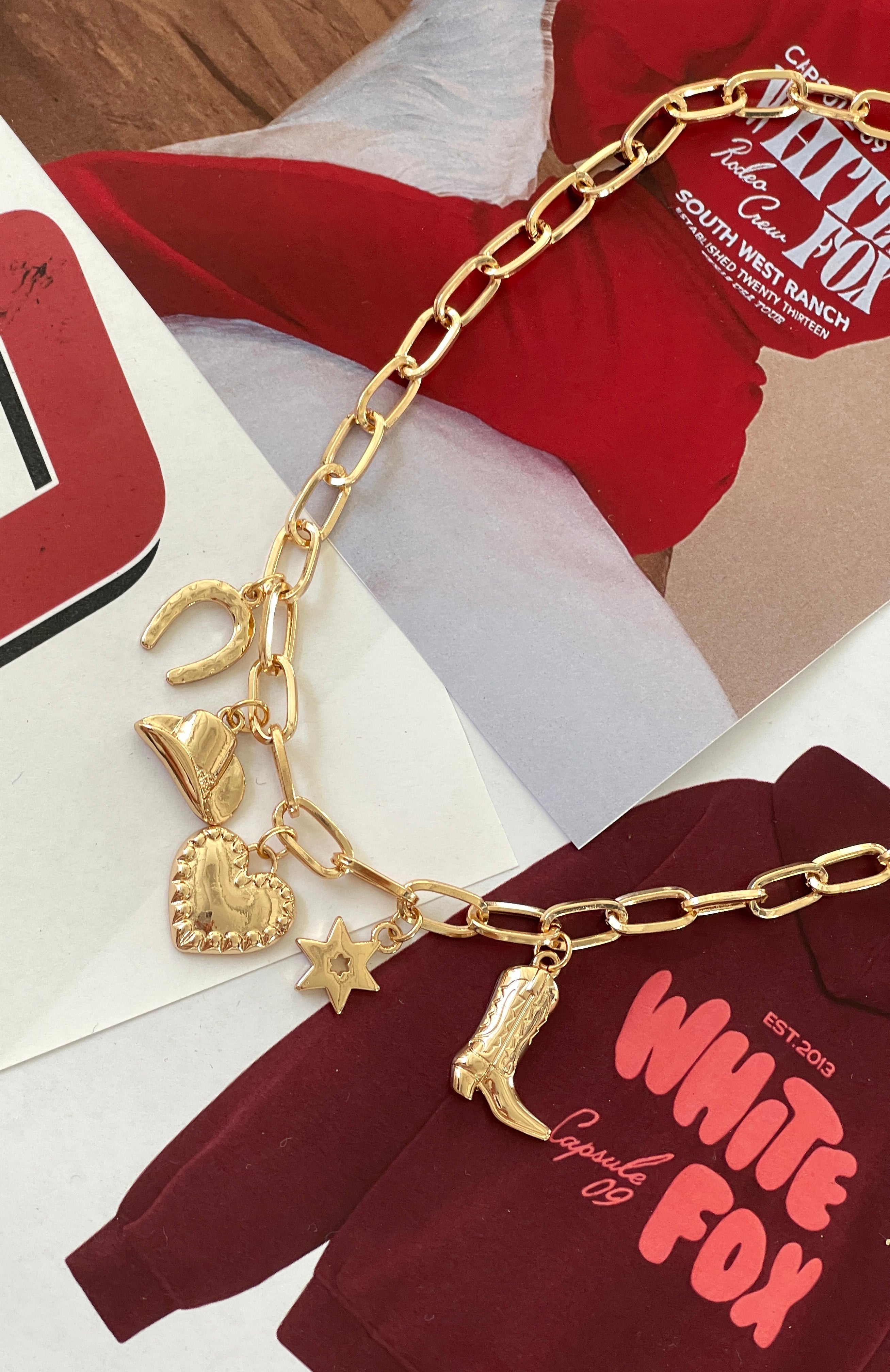 Premium Stay Wild Gold Charm Necklace