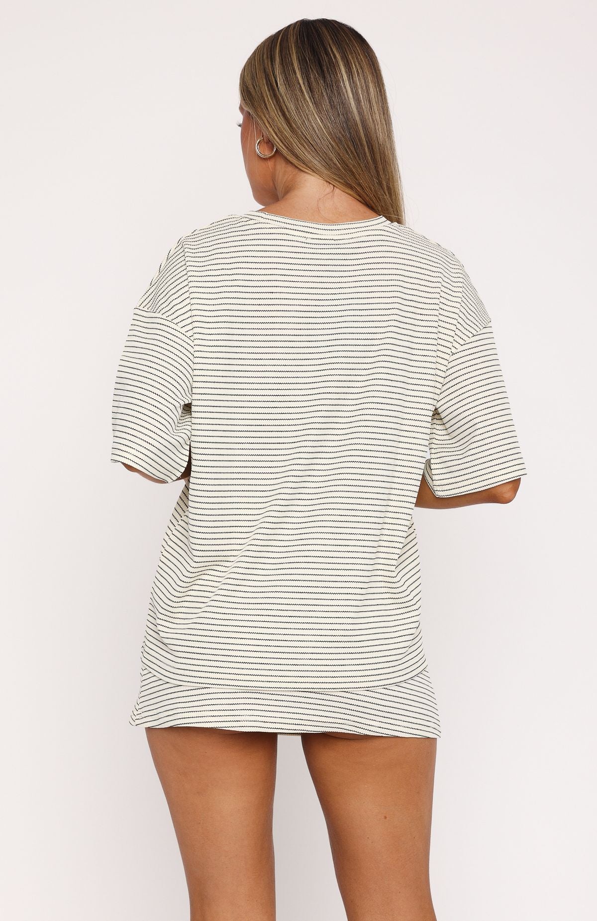 Ultimate Never The Less Top - Cream & Black Stripe