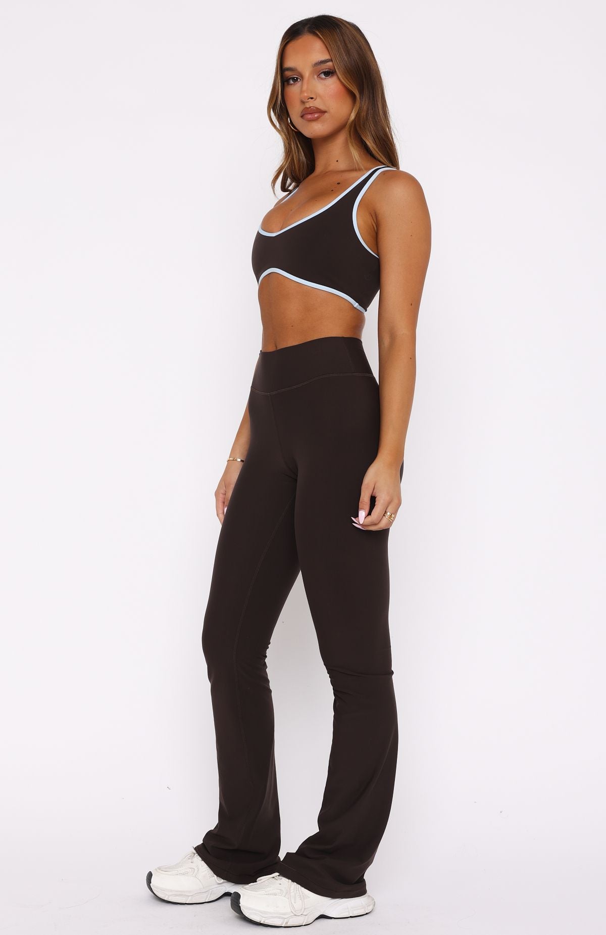 Premium Stay Active Flare Leggings - Espresso