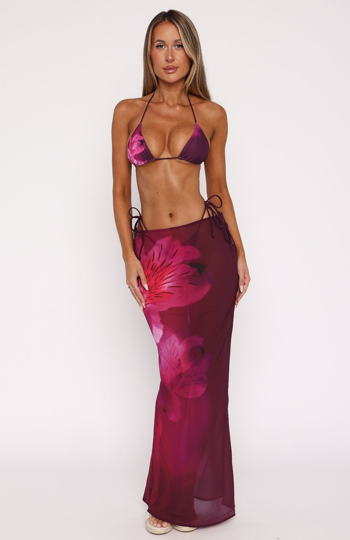 Ultimate Luminous Maxi Skirt - Berry Lush Edition