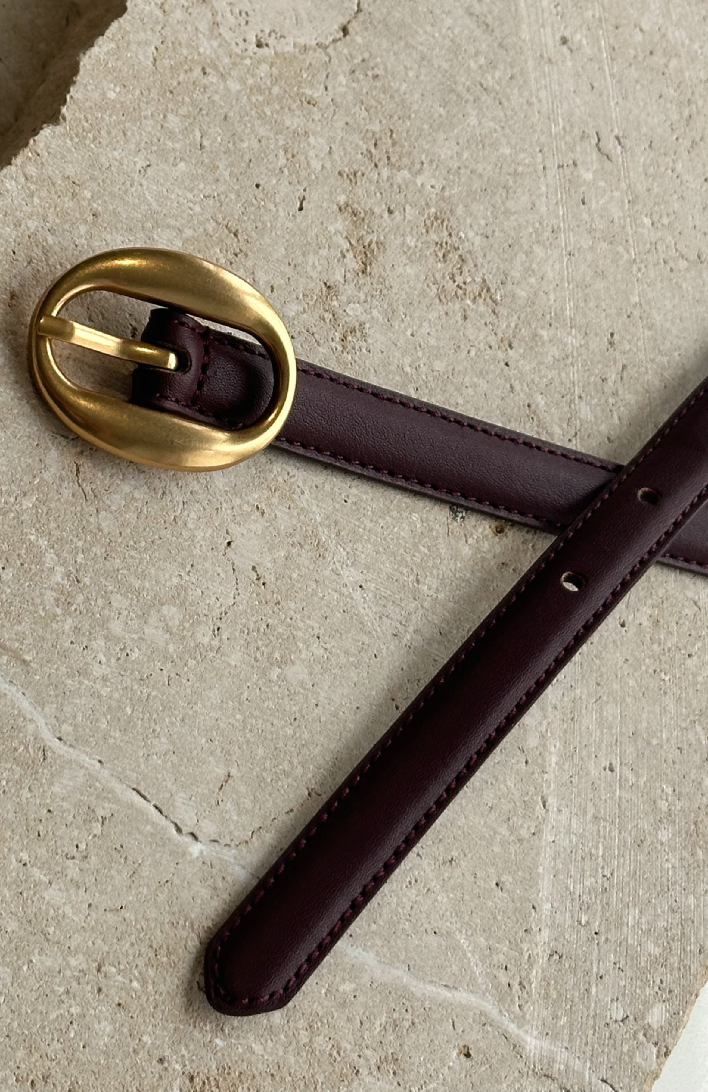 Premium Ron Belt in Burgundy & Vintage Gold - Effortless Style Upgrade