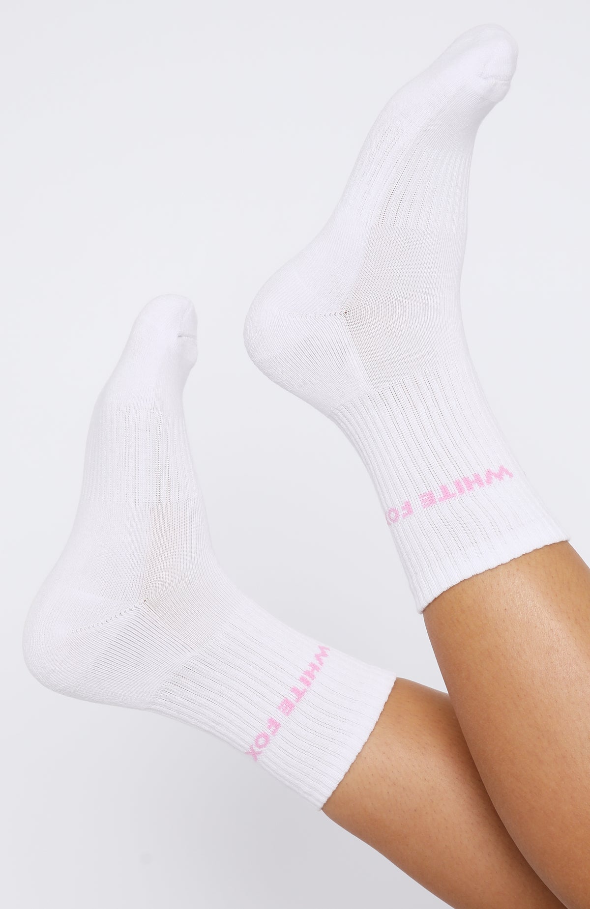 Premium All For It Socks - White & Pink