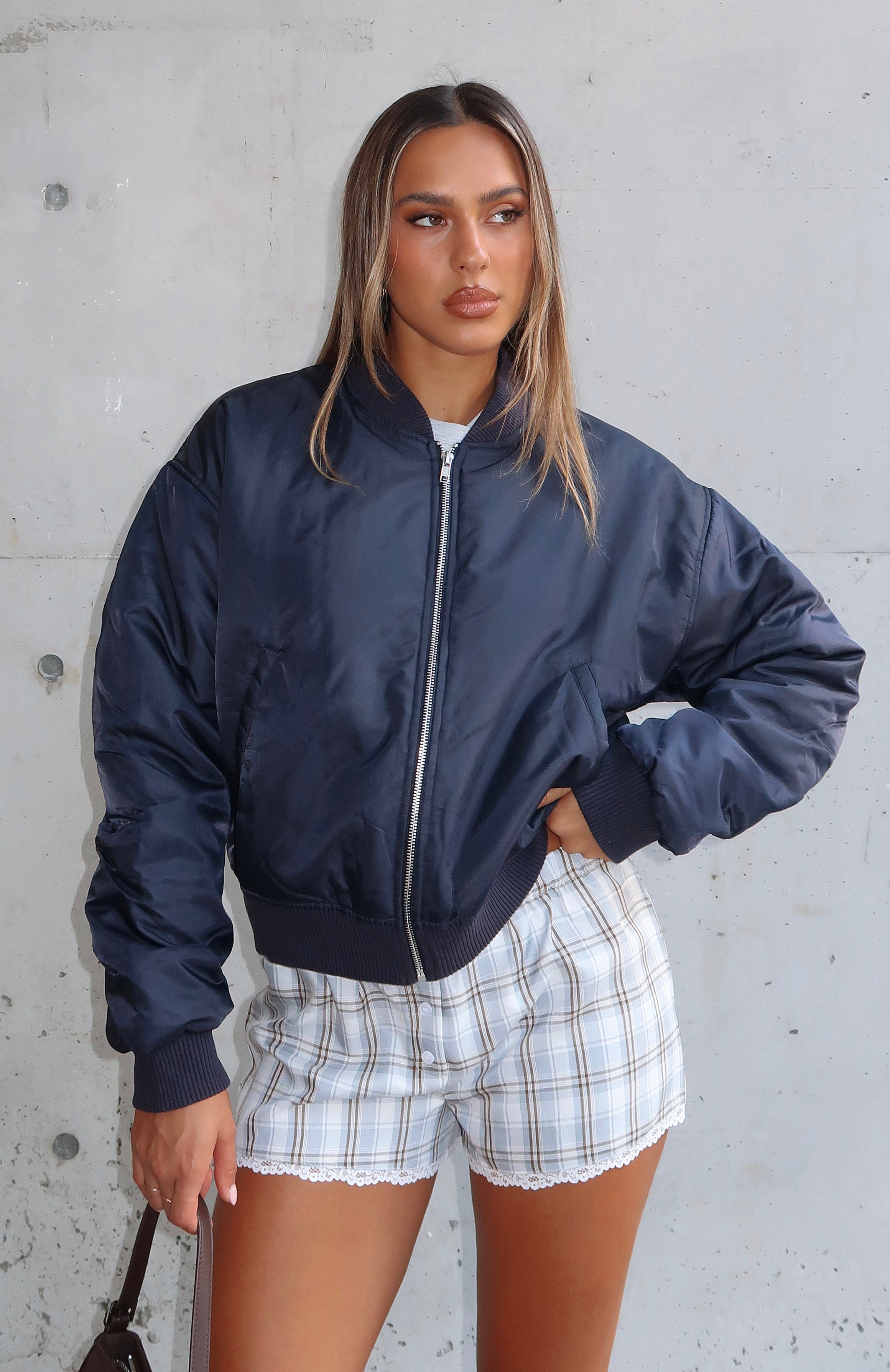 Premium Navy Bomber Jacket - Ultimate Comfort & Style