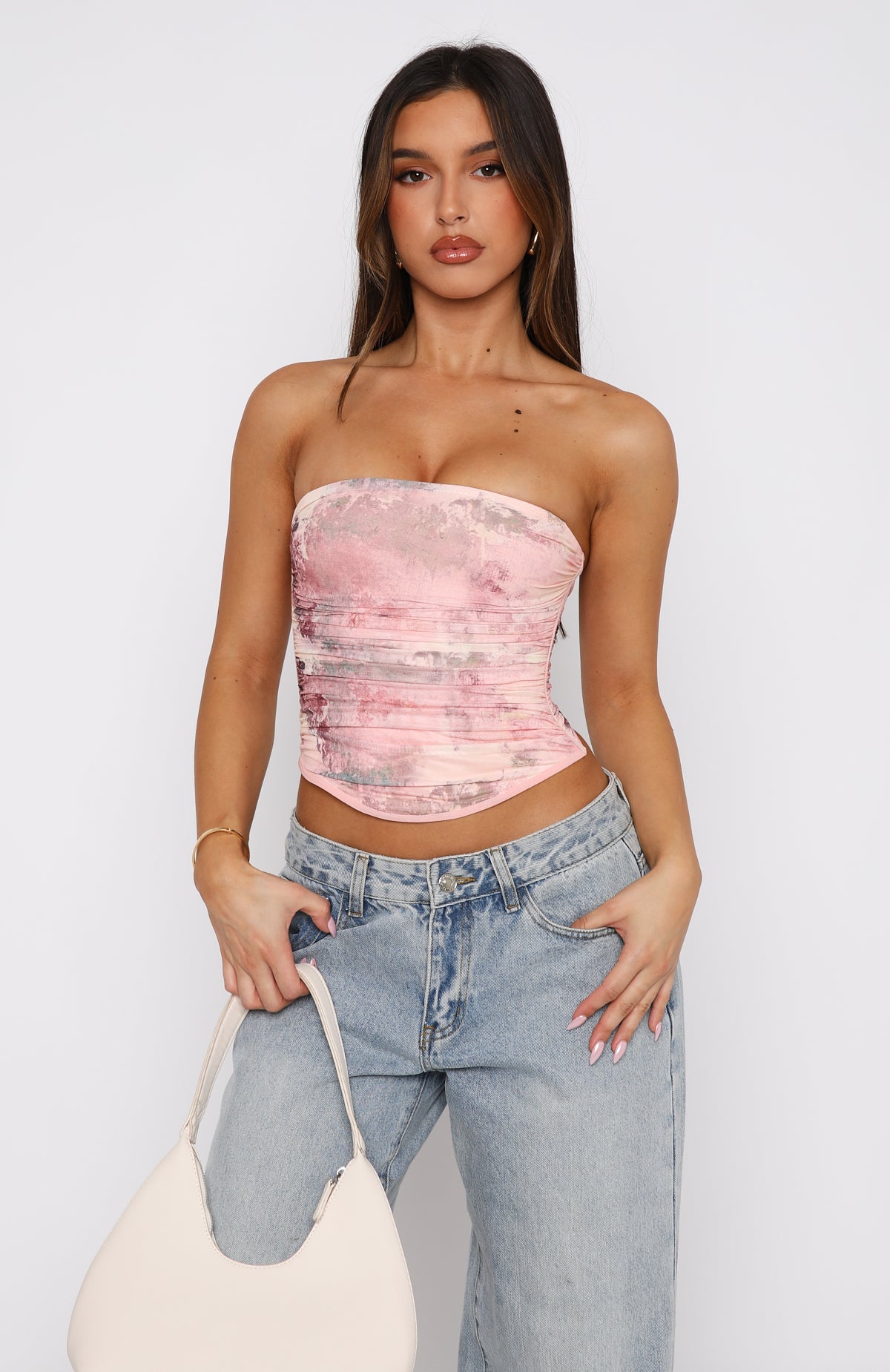 Premium Give Me Notice Strapless Top - Chic Primrose Pink