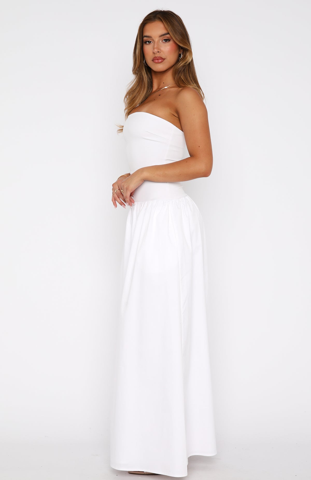 Premium Take Back Maxi Dress in White - Ultimate Elegance