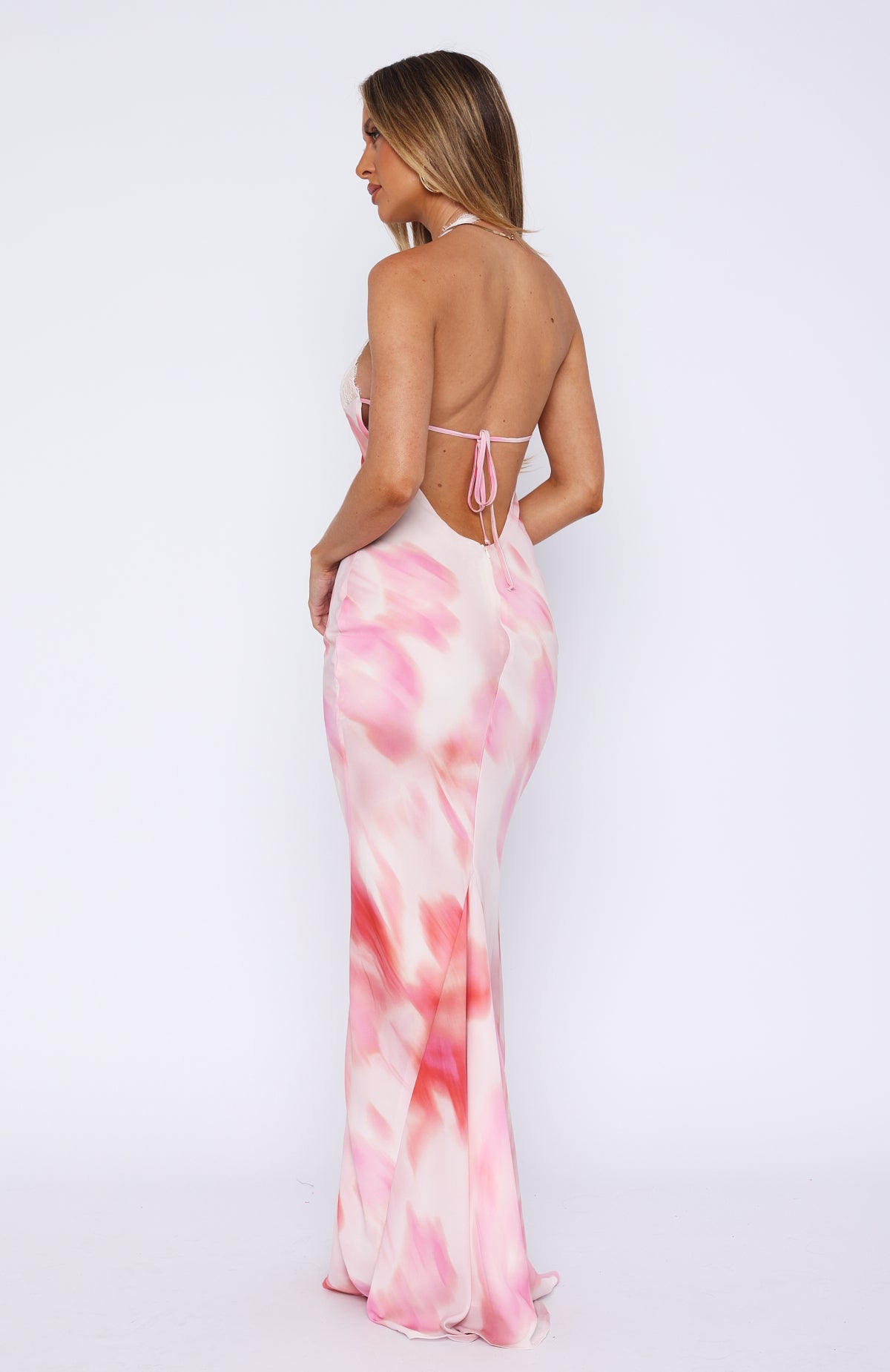 Premium Beyond The Stars Maxi Dress - Pink Floral Elegance