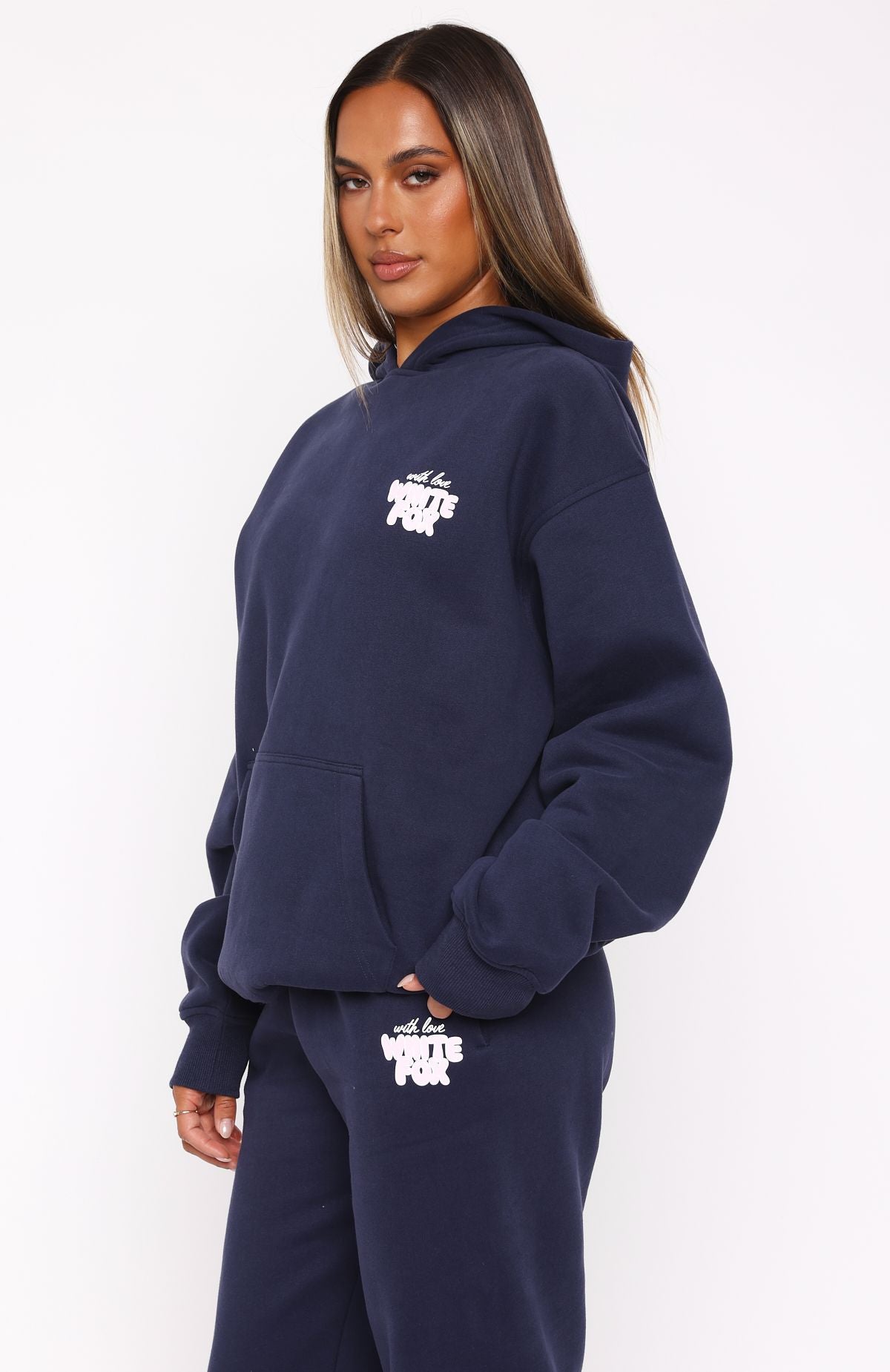 Premium With Love Always Oversized Hoodie - Navy | Ultimate Comfort