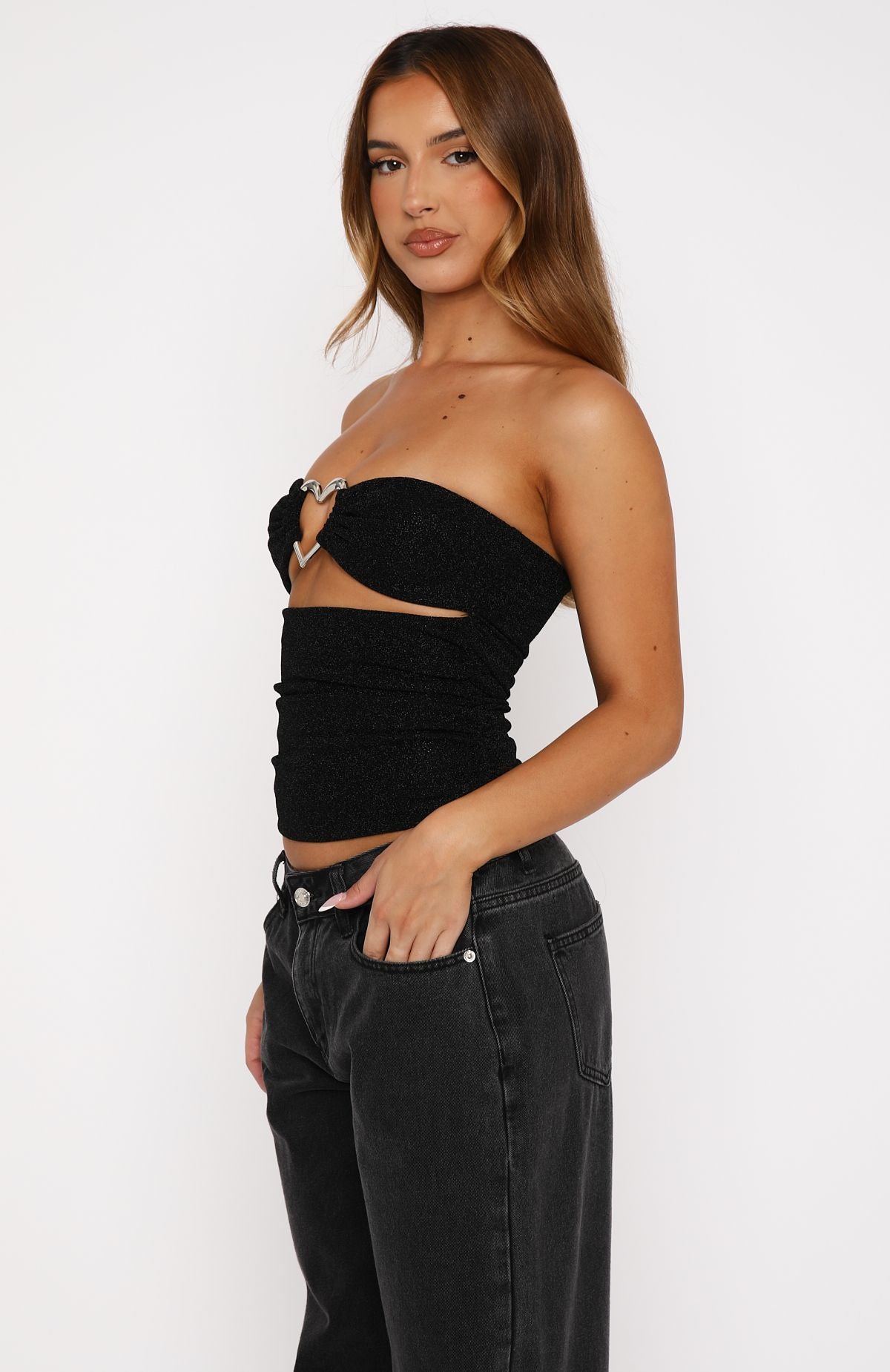 Ultimate Heart-Skipping Bustier - Sleek Black